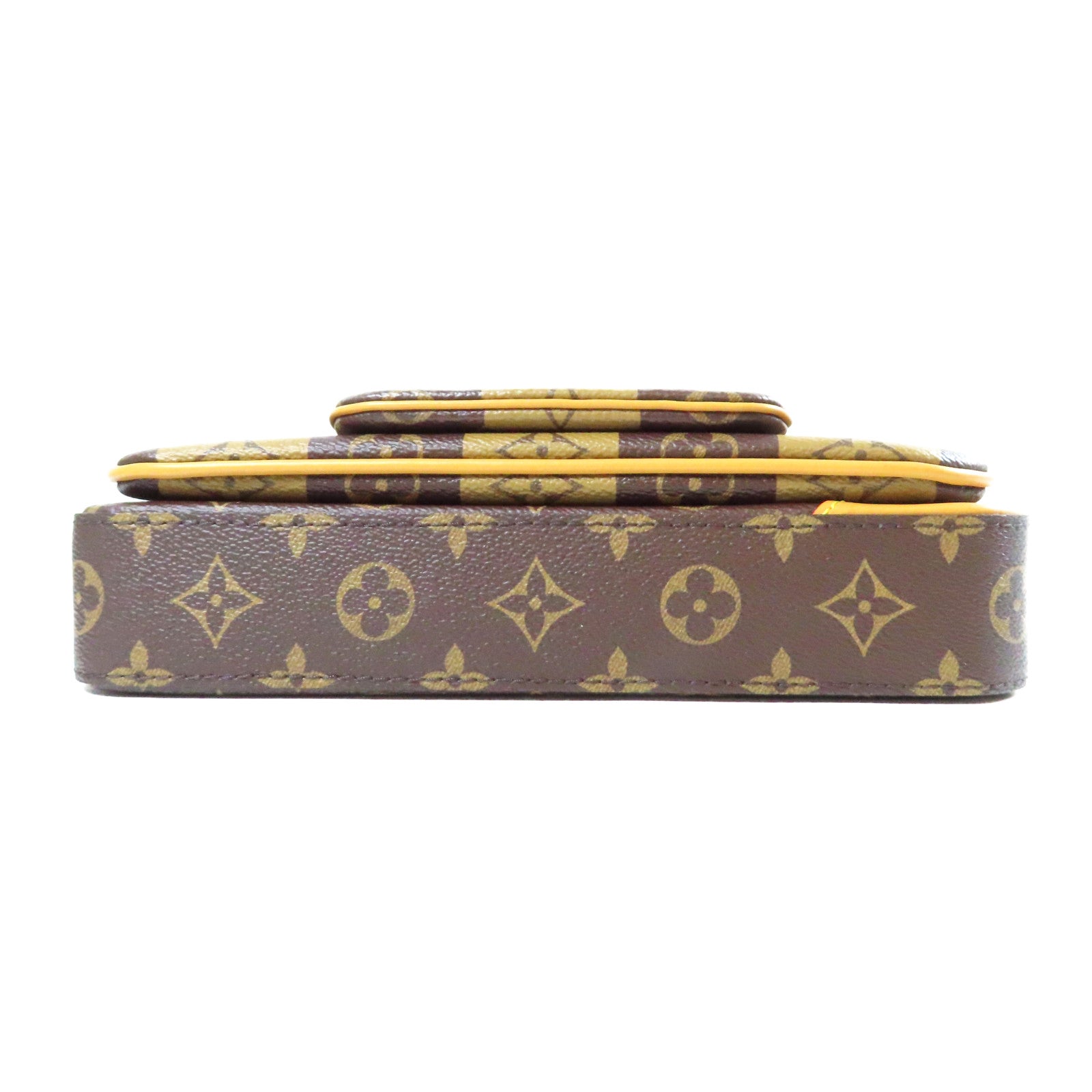 LOUIS VUITTON Monogram Nigo Trio Messenger金扣肩背袋啡色