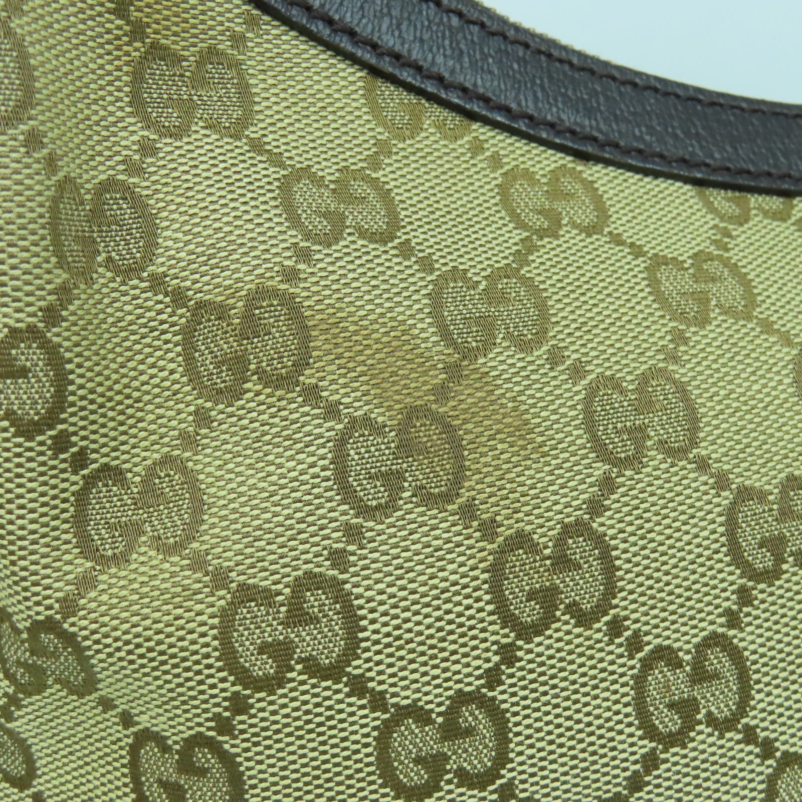 GUCCI 帆布GG Canvas Shoulder Bag銀扣肩背袋啡色