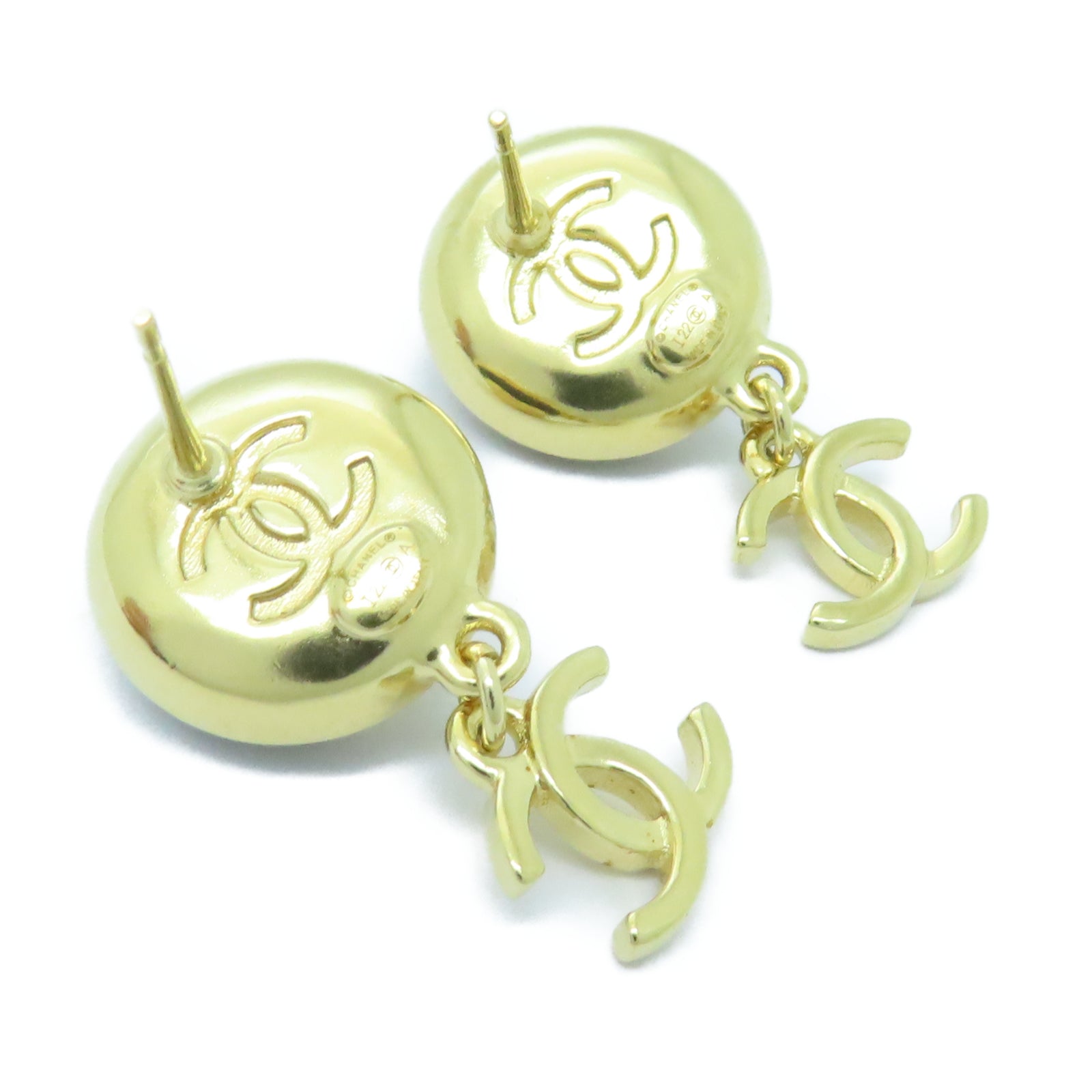 CHANEL 金屬Earrings耳環黑色/金色