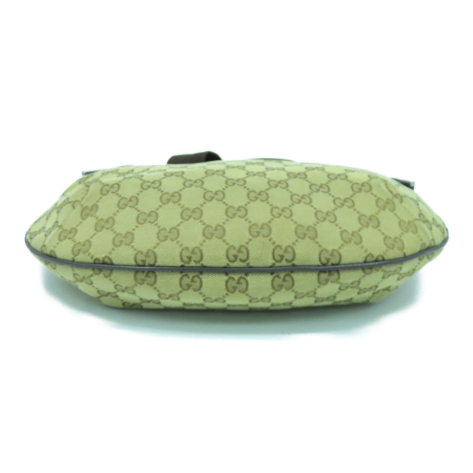 GUCCI 帆布GG Canvas Shoulder Bag銀扣肩背袋啡色