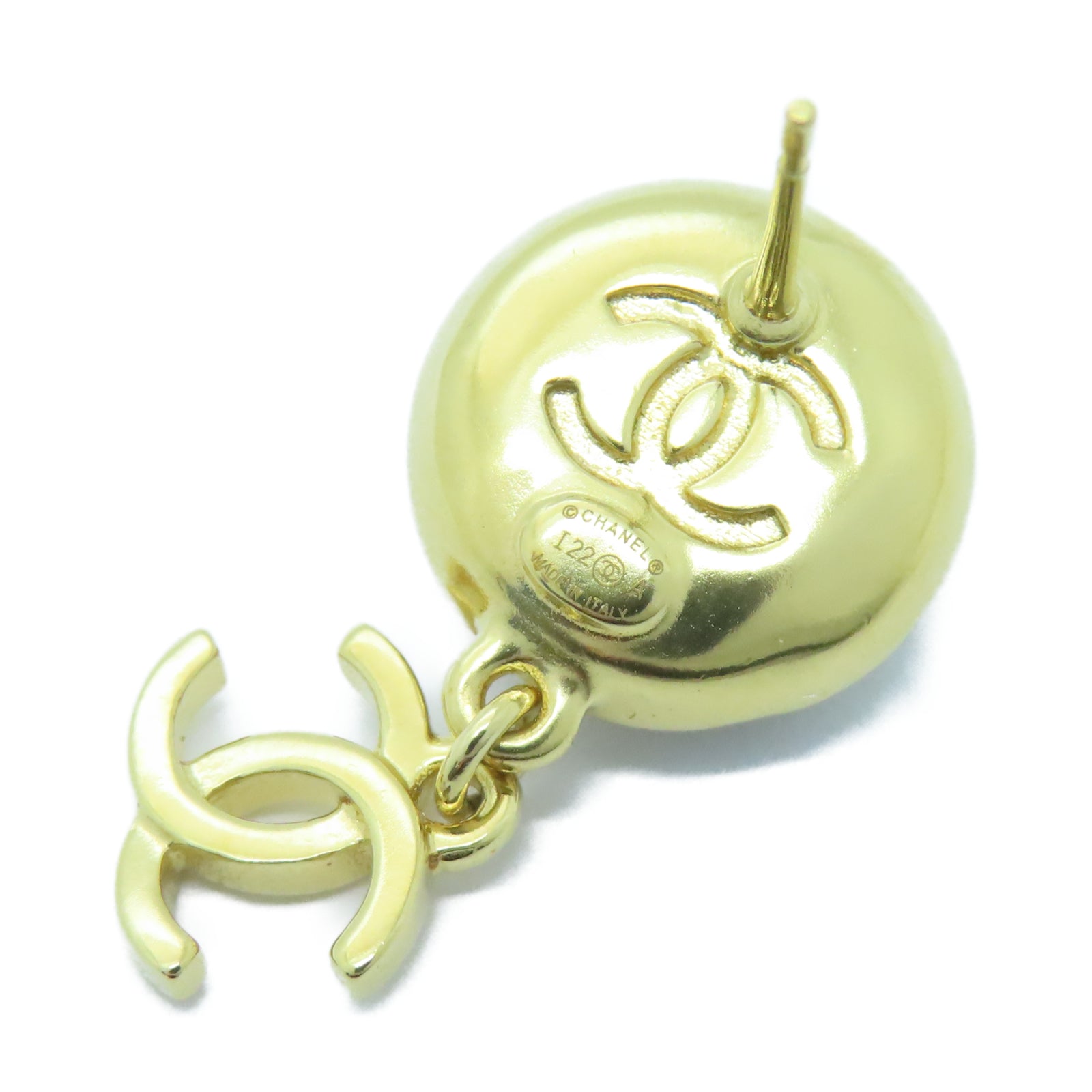 CHANEL 金屬Earrings耳環黑色/金色