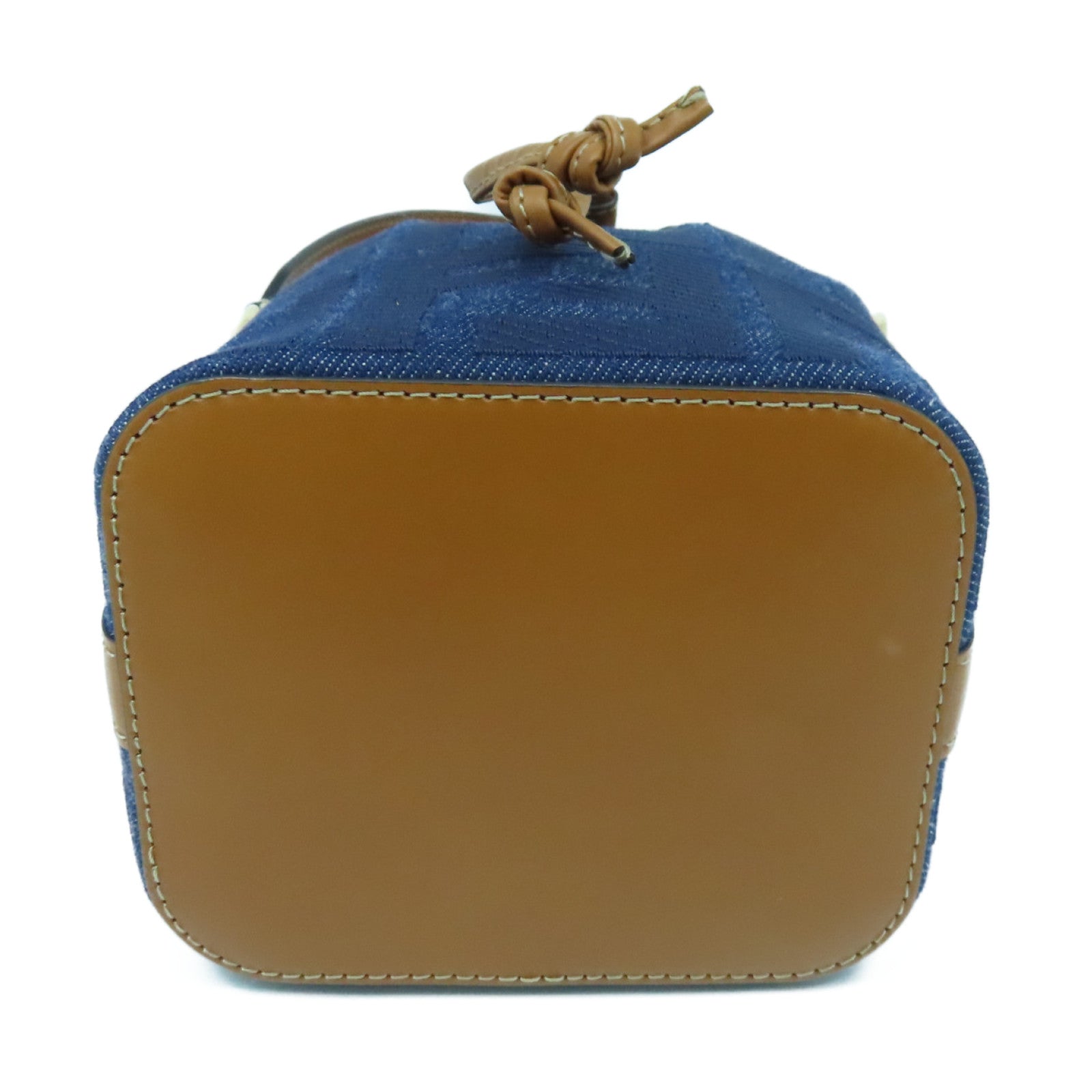 FENDI 帆布2way Shoulder Bag金扣手挽肩背兩用袋藍色