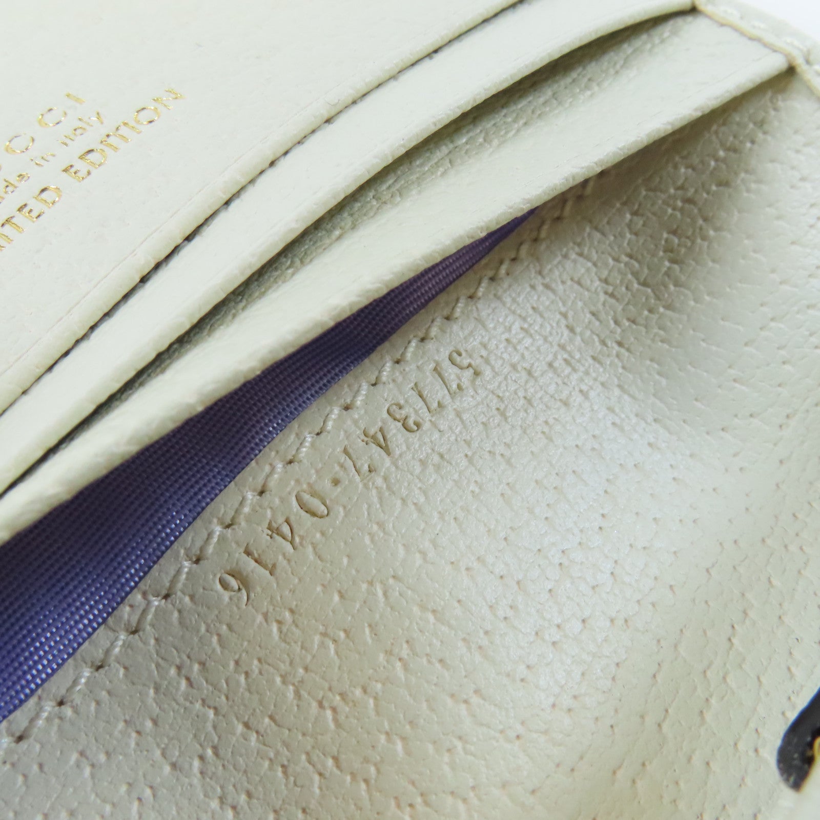 GUCCI 帆布/皮革GG Marmont Flora Wallet金扣錢包白色/彩色