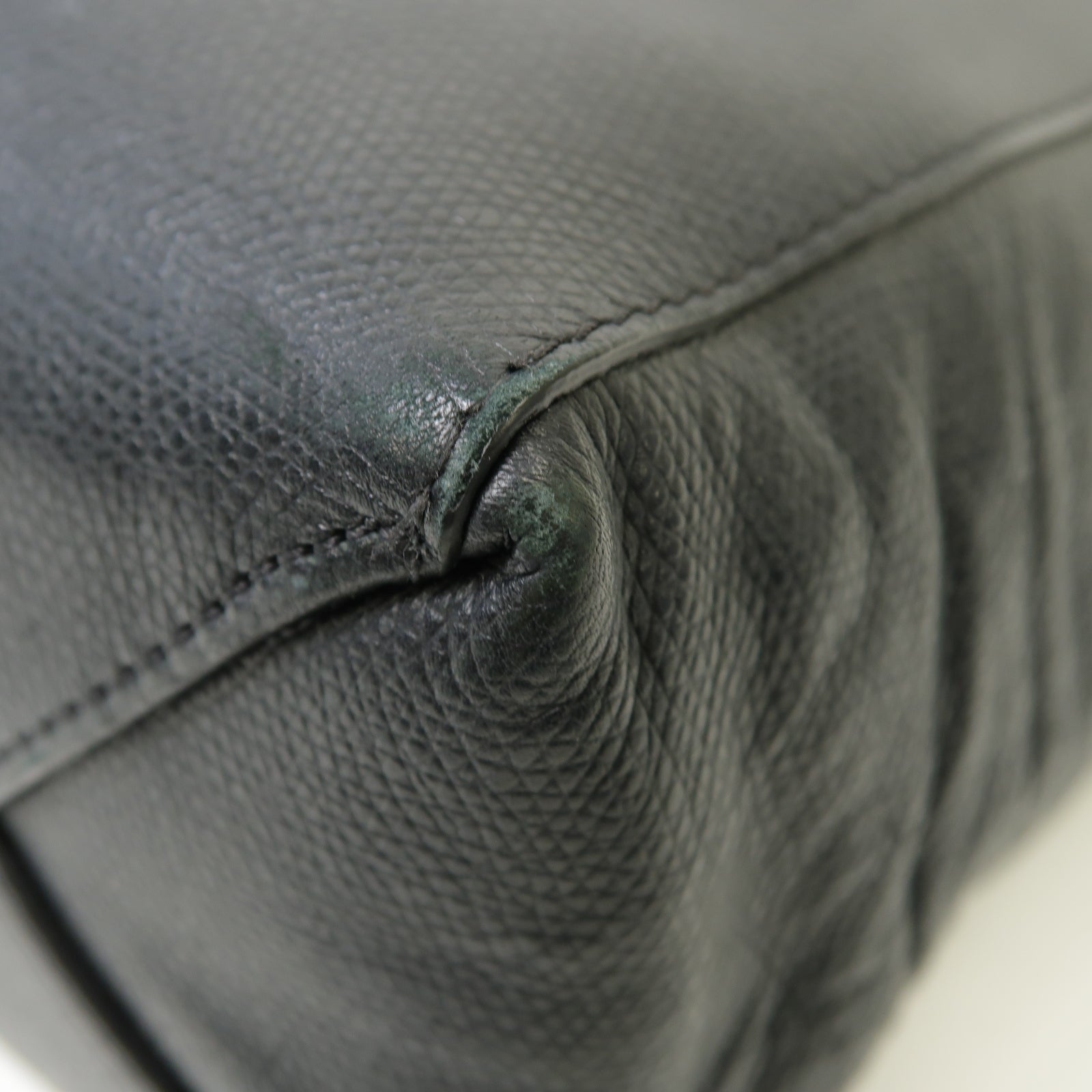 CELINE 牛皮皮革Cabas Handbag銀扣手挽袋黑色