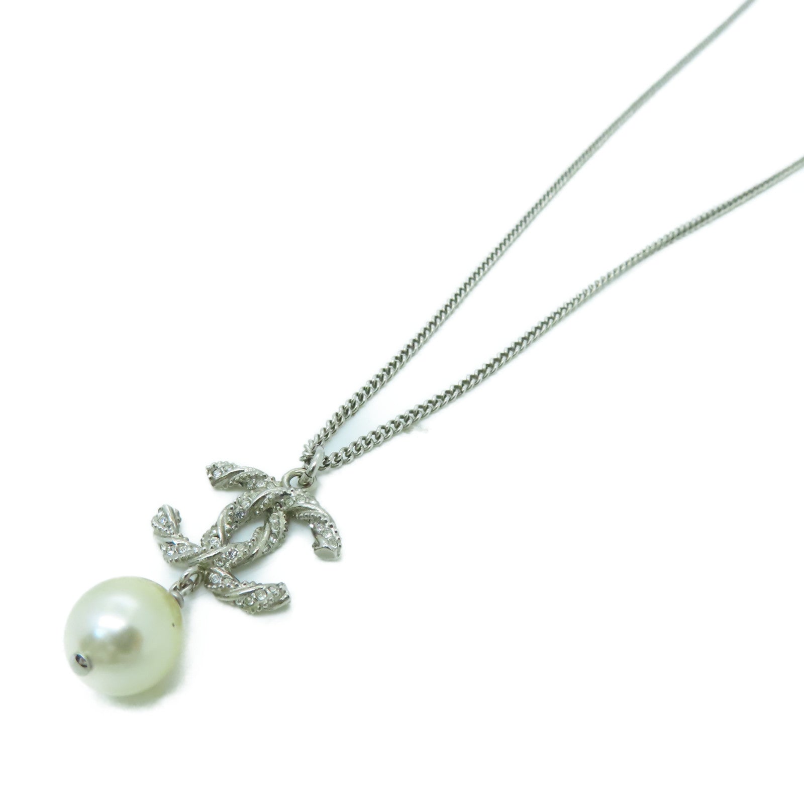 CHANEL 金屬Necklace項鍊銀色