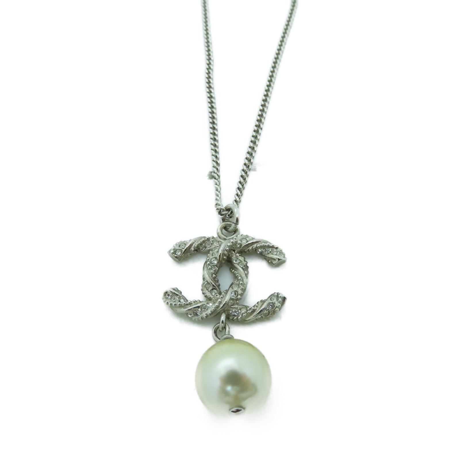 CHANEL 金屬Necklace項鍊銀色