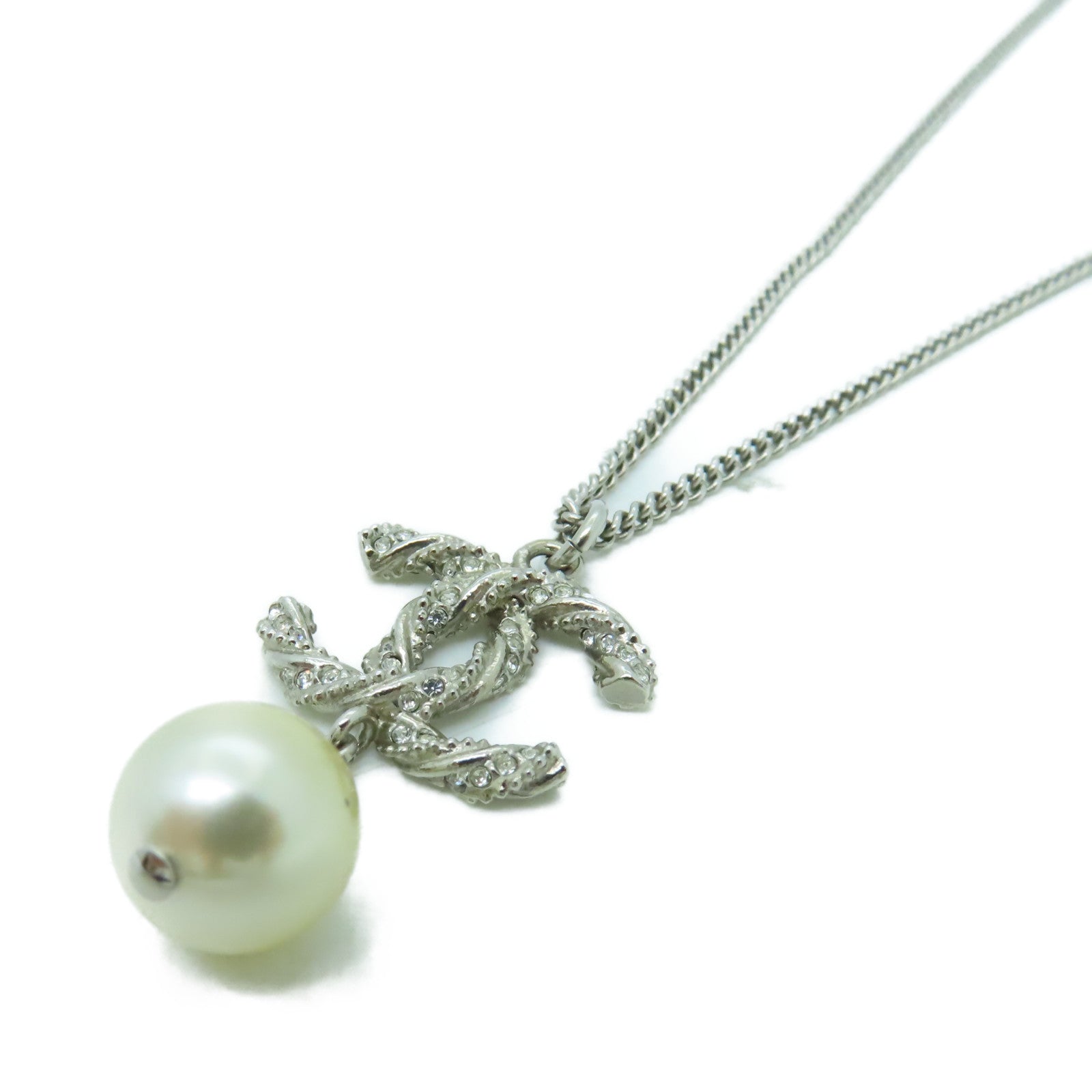 CHANEL 金屬Necklace項鍊銀色