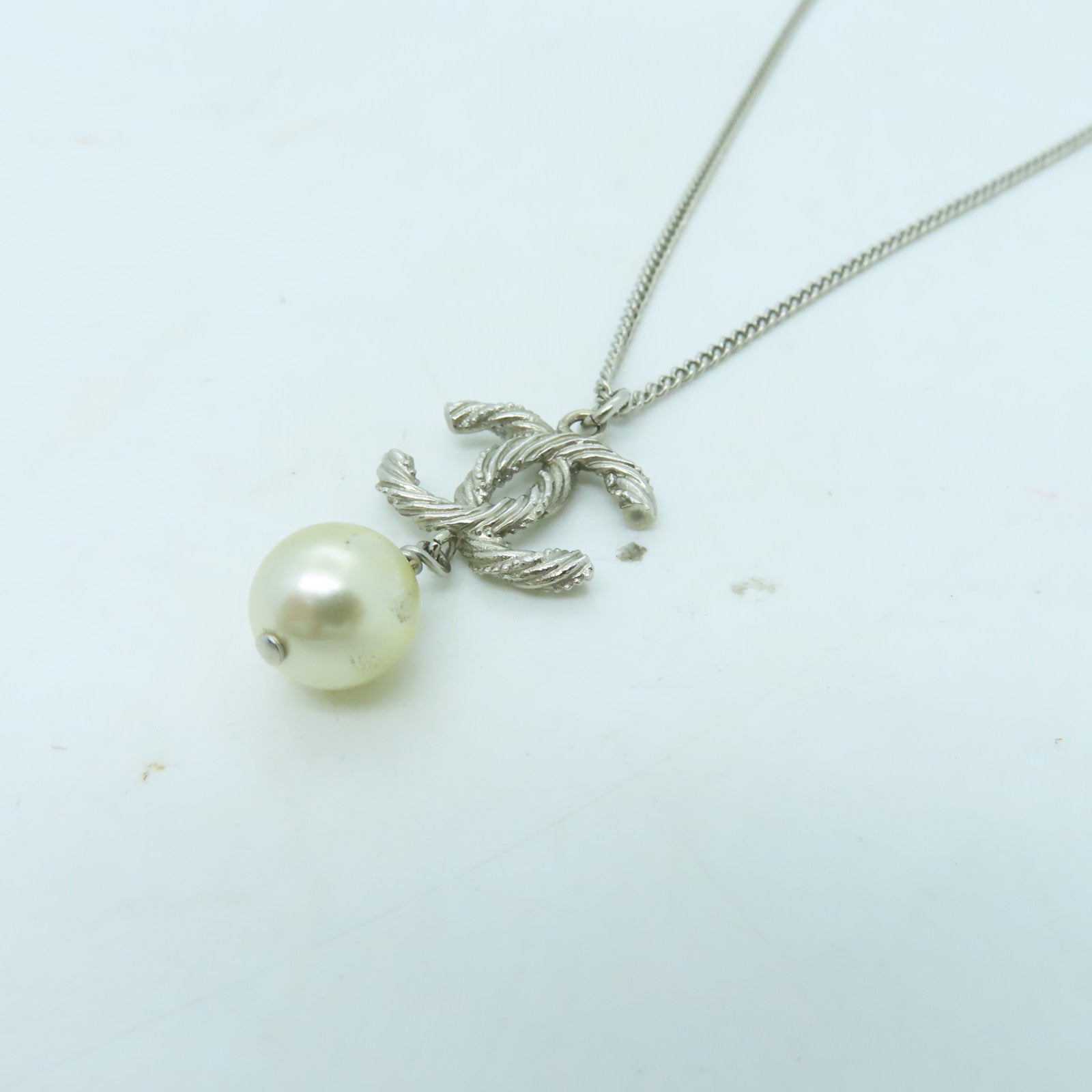 CHANEL 金屬Necklace項鍊銀色