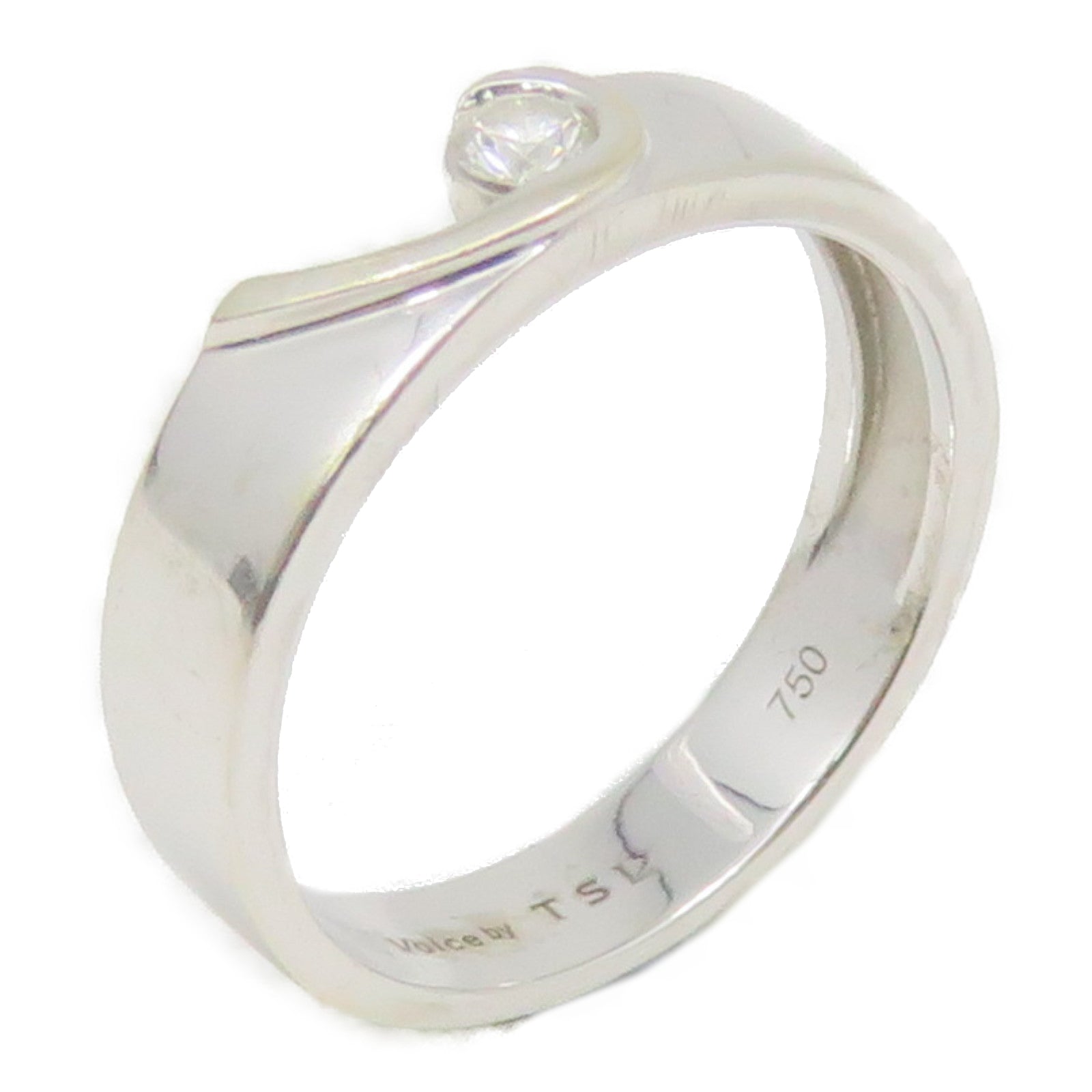 JEWELRY [Sharp Discount] 18K White Gold Diamond Ring US#6.75