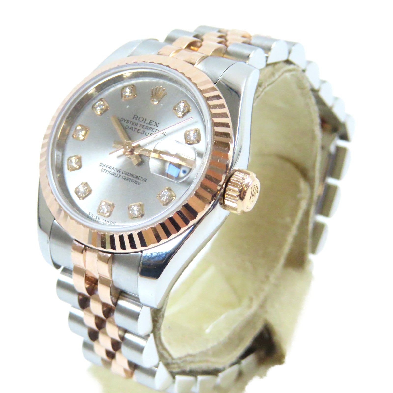 ROLEX Datejust 26mm 18K玫瑰金/不鏽鋼自動機芯手錶玫瑰金色/銀色
