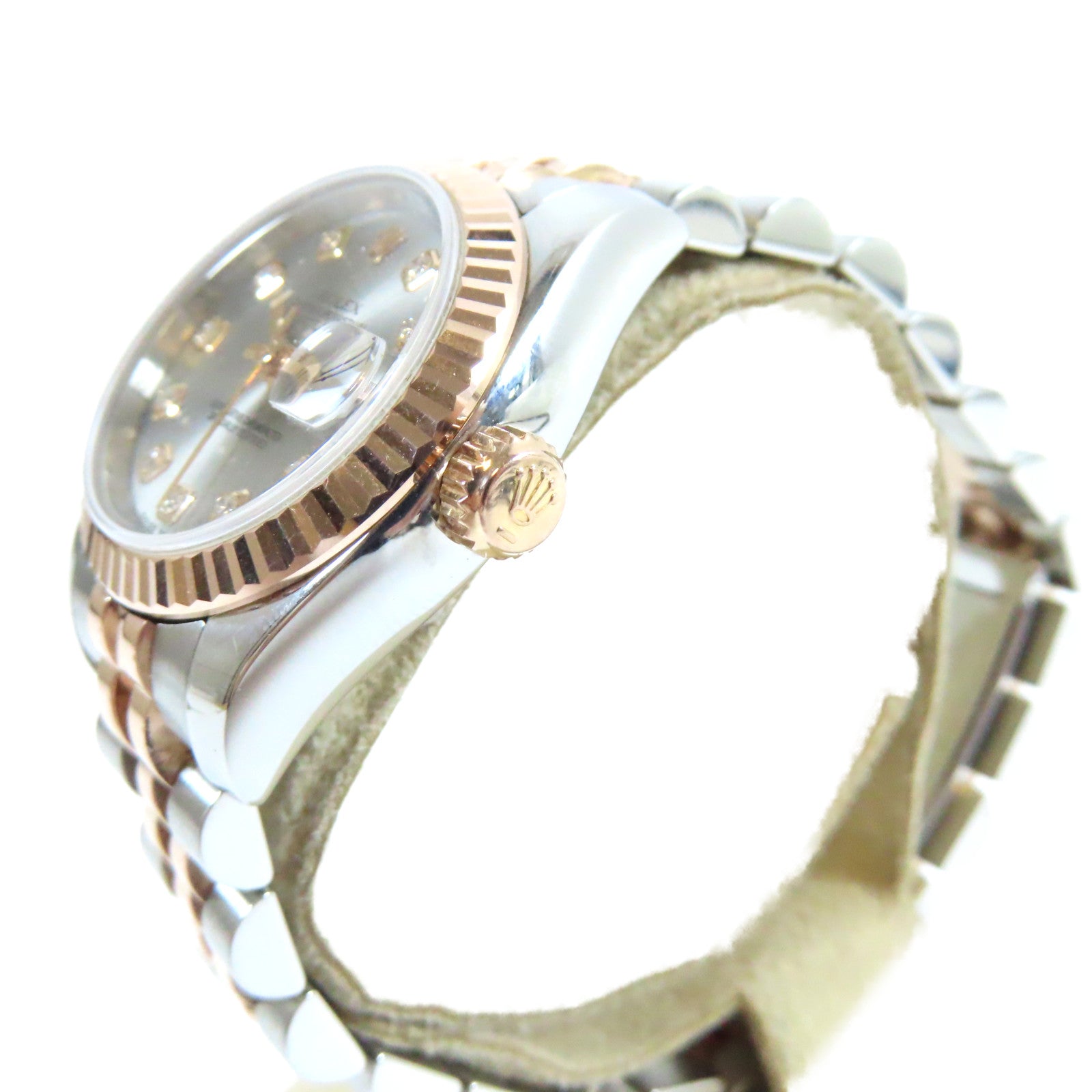 ROLEX Datejust 26mm 18K玫瑰金/不鏽鋼自動機芯手錶玫瑰金色/銀色