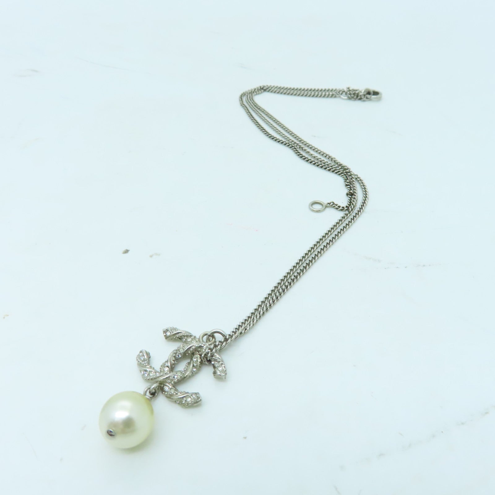 CHANEL 金屬Necklace項鍊銀色