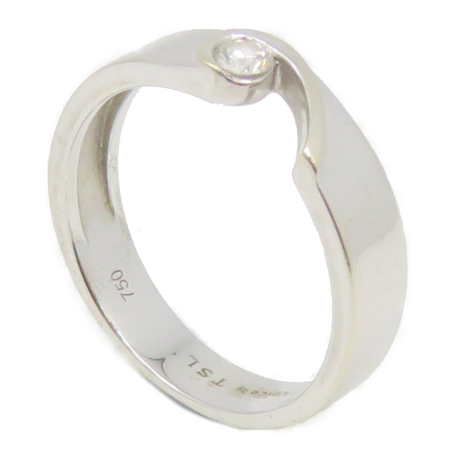 JEWELRY [Sharp Discount] 18K White Gold Diamond Ring US#6.75