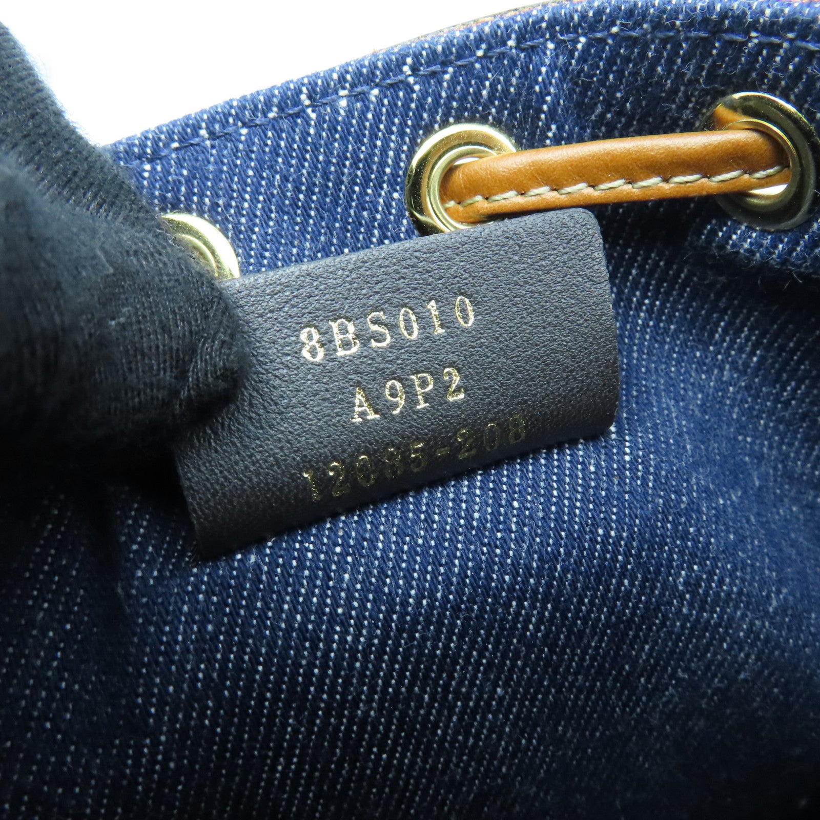 FENDI 帆布2way Shoulder Bag金扣手挽肩背兩用袋藍色