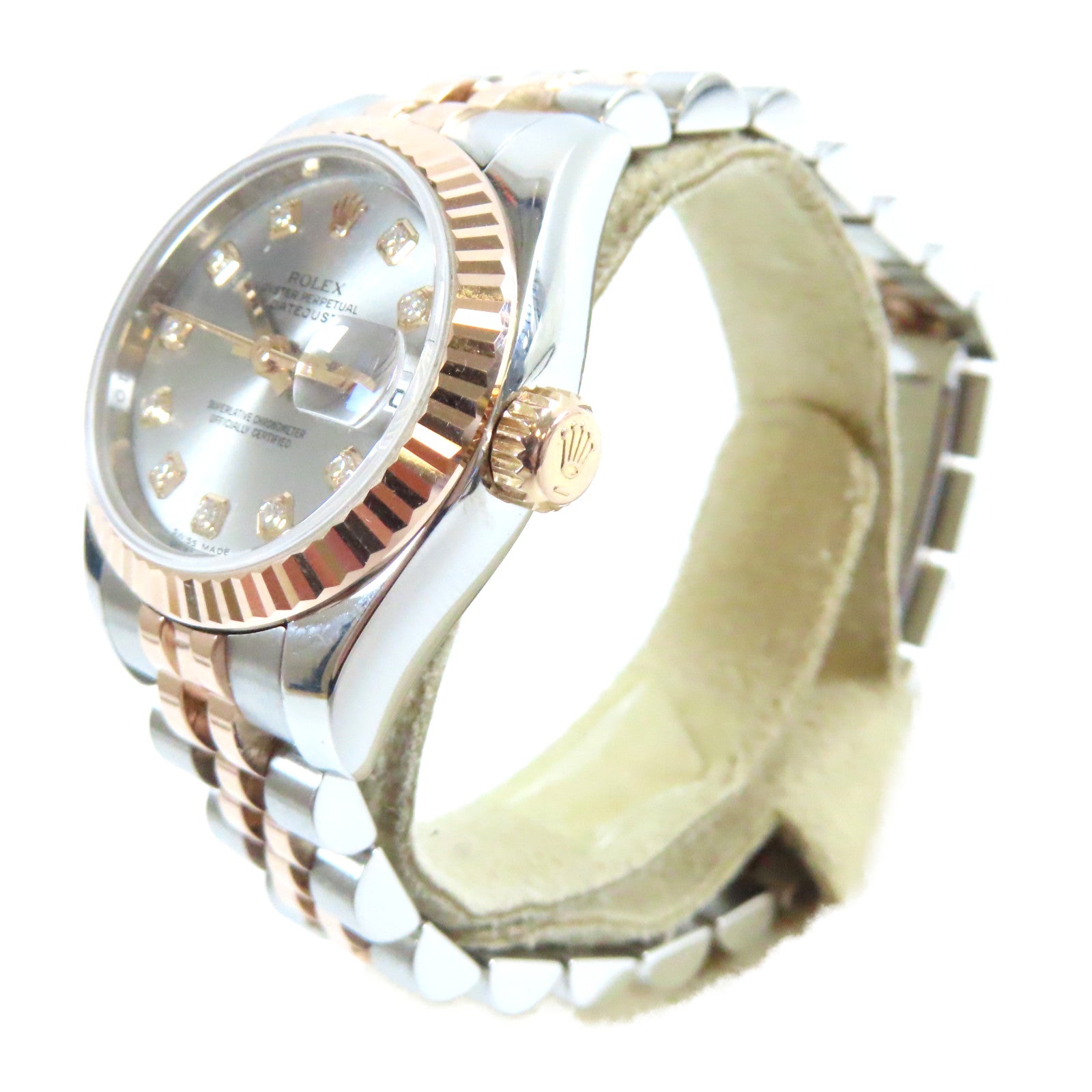 ROLEX Datejust 26mm 18K玫瑰金/不鏽鋼自動機芯手錶玫瑰金色/銀色