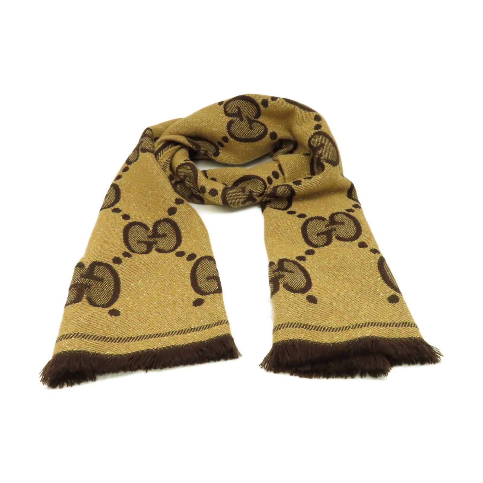 GUCCI 羊毛Scarf圍巾啡色