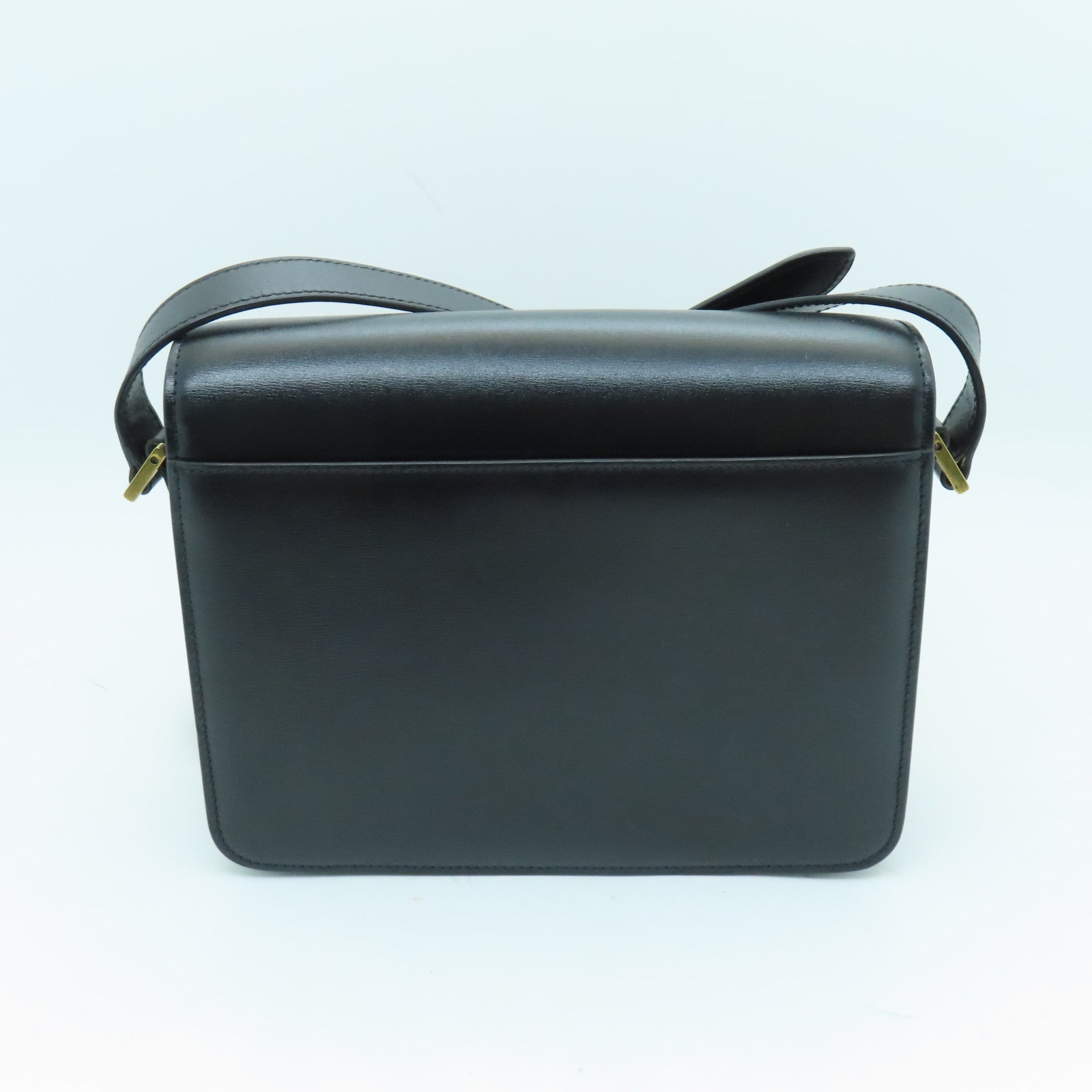 YVES SAINT LAURENT 牛皮皮革Shoulder Bag金扣肩背袋黑色