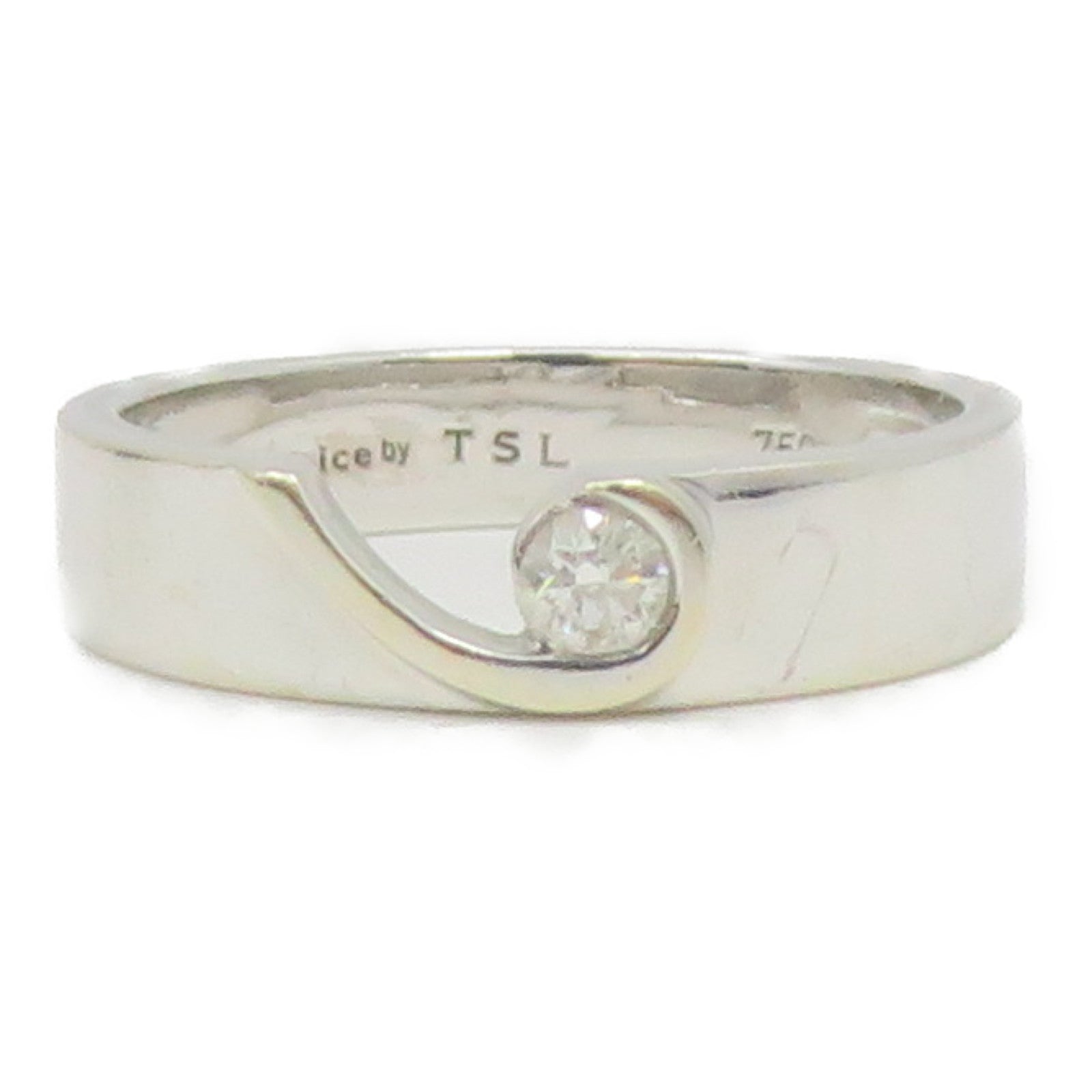 JEWELRY [Sharp Discount] 18K White Gold Diamond Ring US#6.75