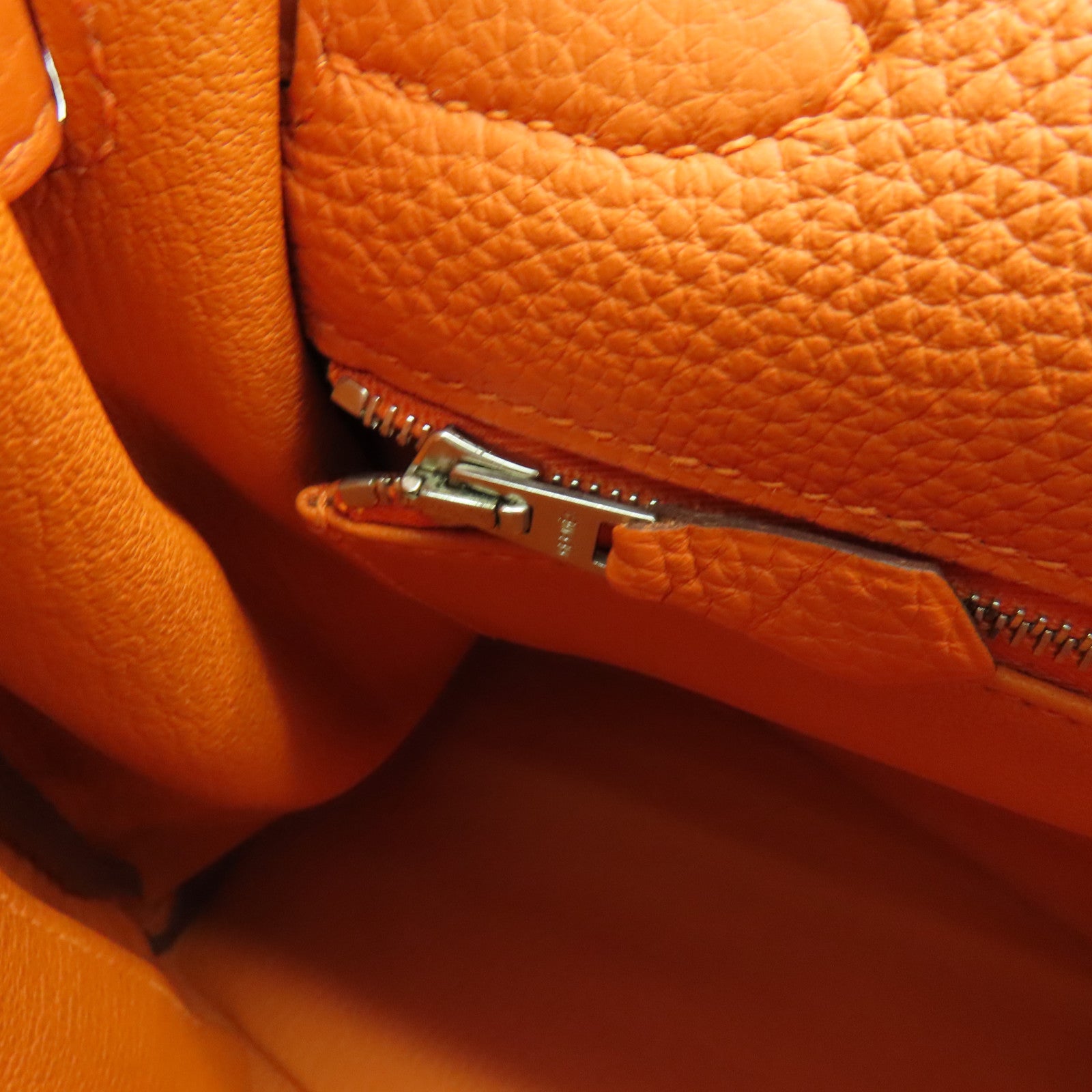 HERMES Togo皮革Kelly 32銀扣手挽肩背兩用袋橙色
