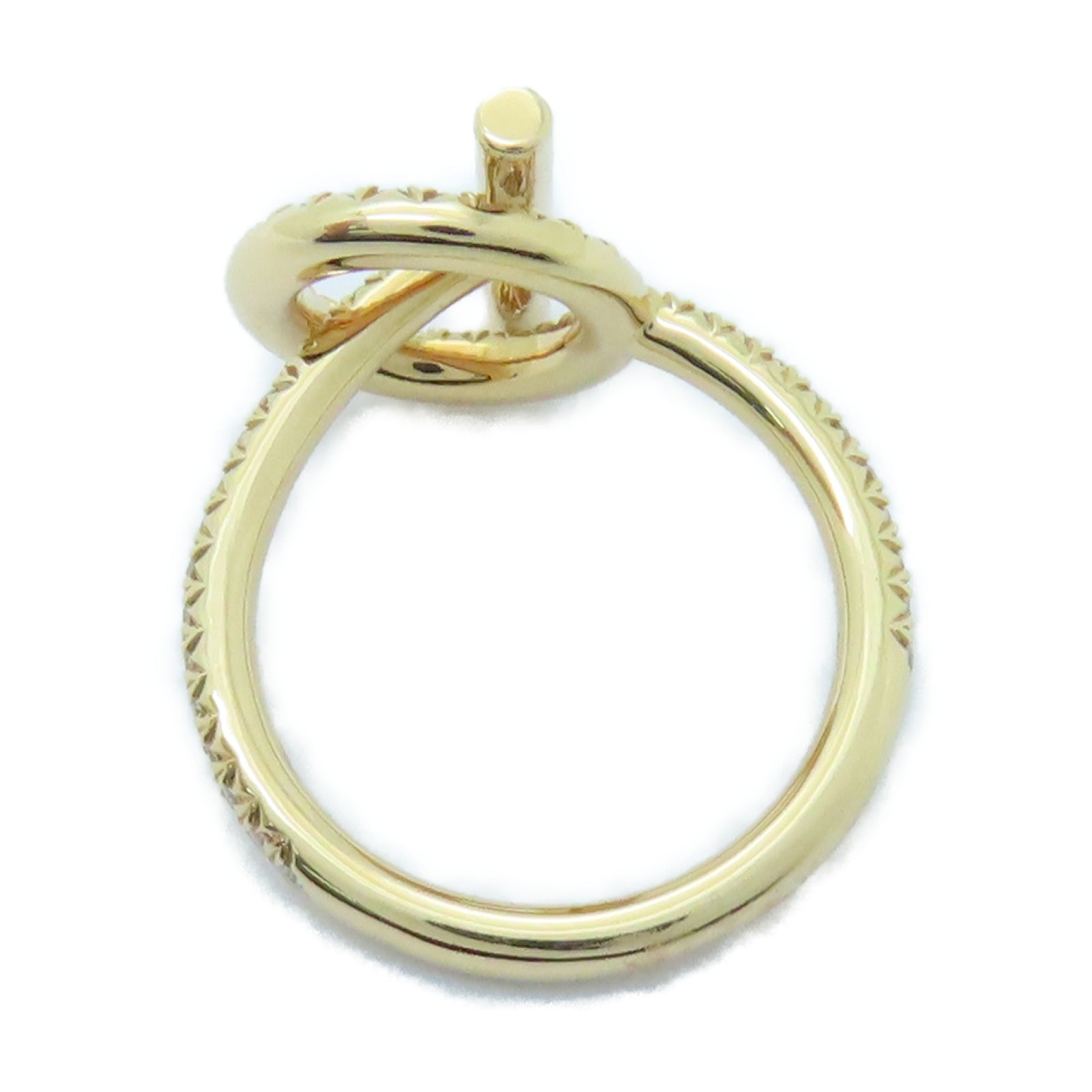 HERMES 18K玫瑰金Diamond Finesse Ring 0.43ct鑽石戒指#51/US#5.75