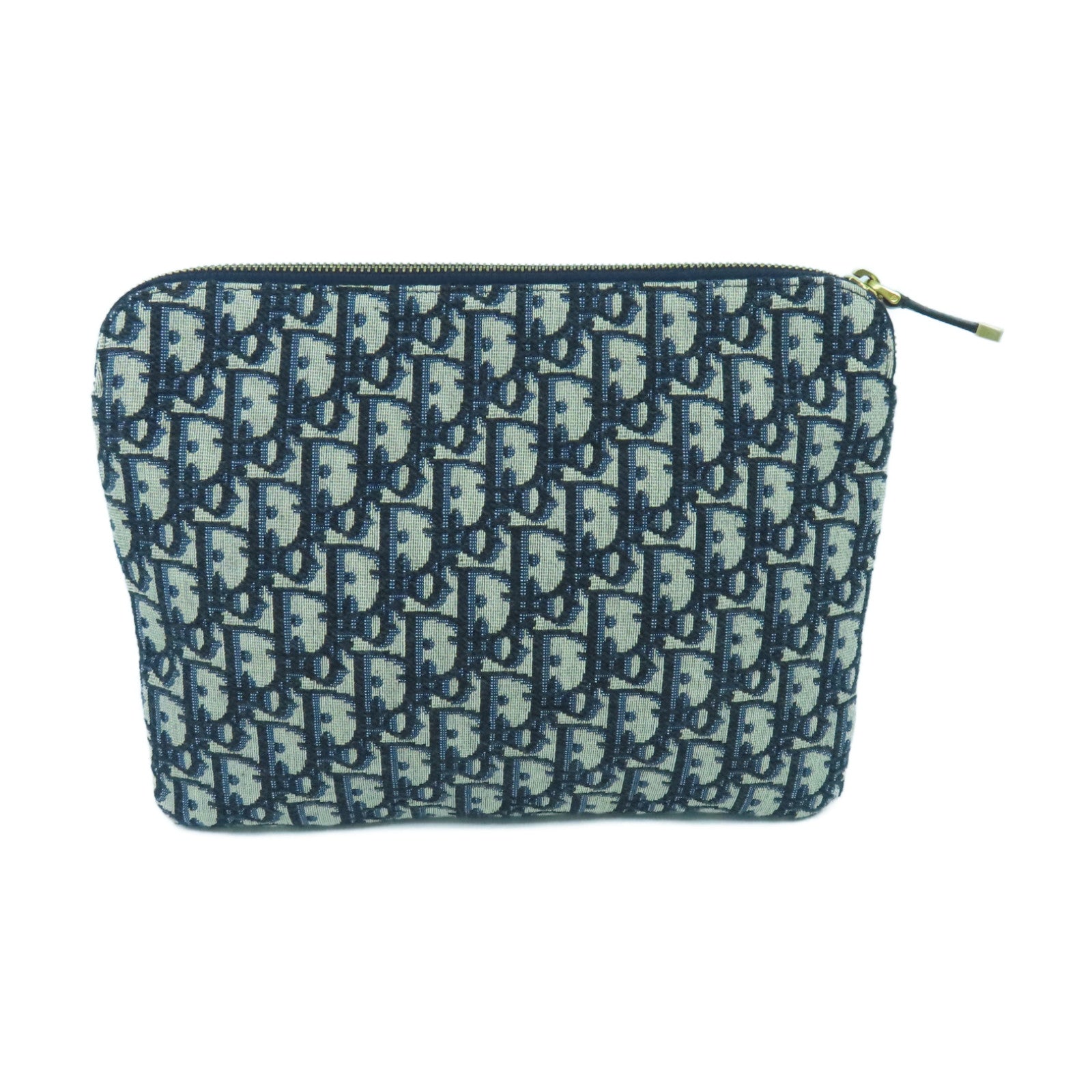 Dior 帆布Clutch Bag金扣手拿包深藍色