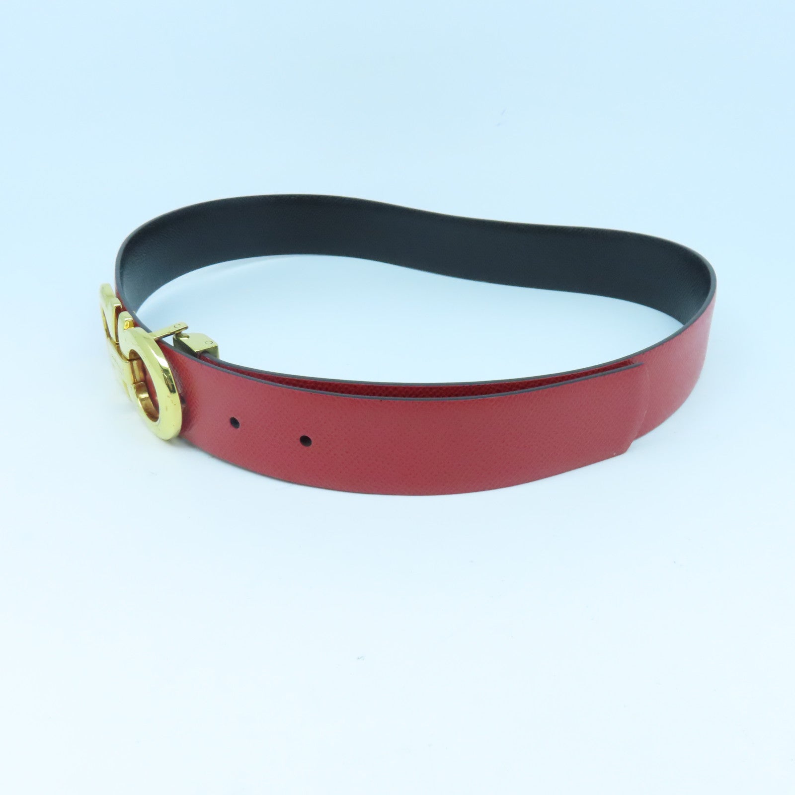 Salvatore Ferragamo Cowhide Leather Belt Belt Red