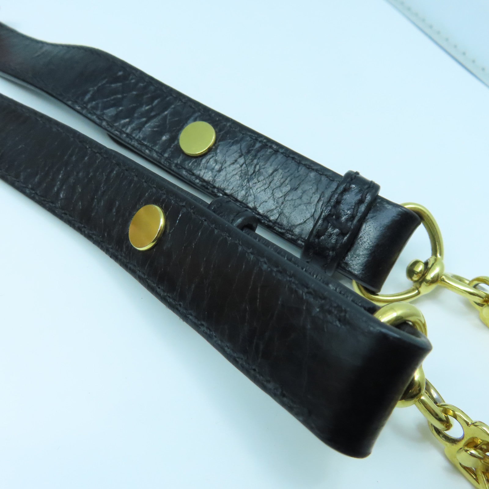 Miu Miu 羊皮皮革2 Way Shoulder金扣手挽肩背兩用袋黑色