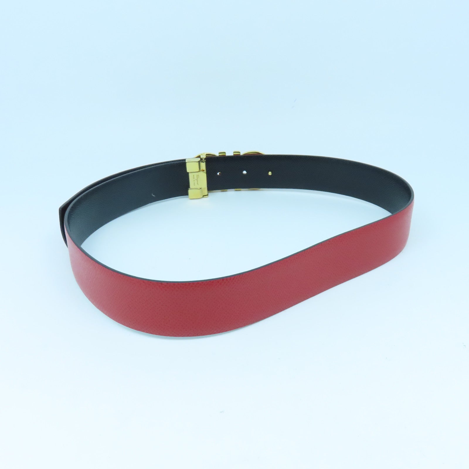 Salvatore Ferragamo Cowhide Leather Belt Belt Red