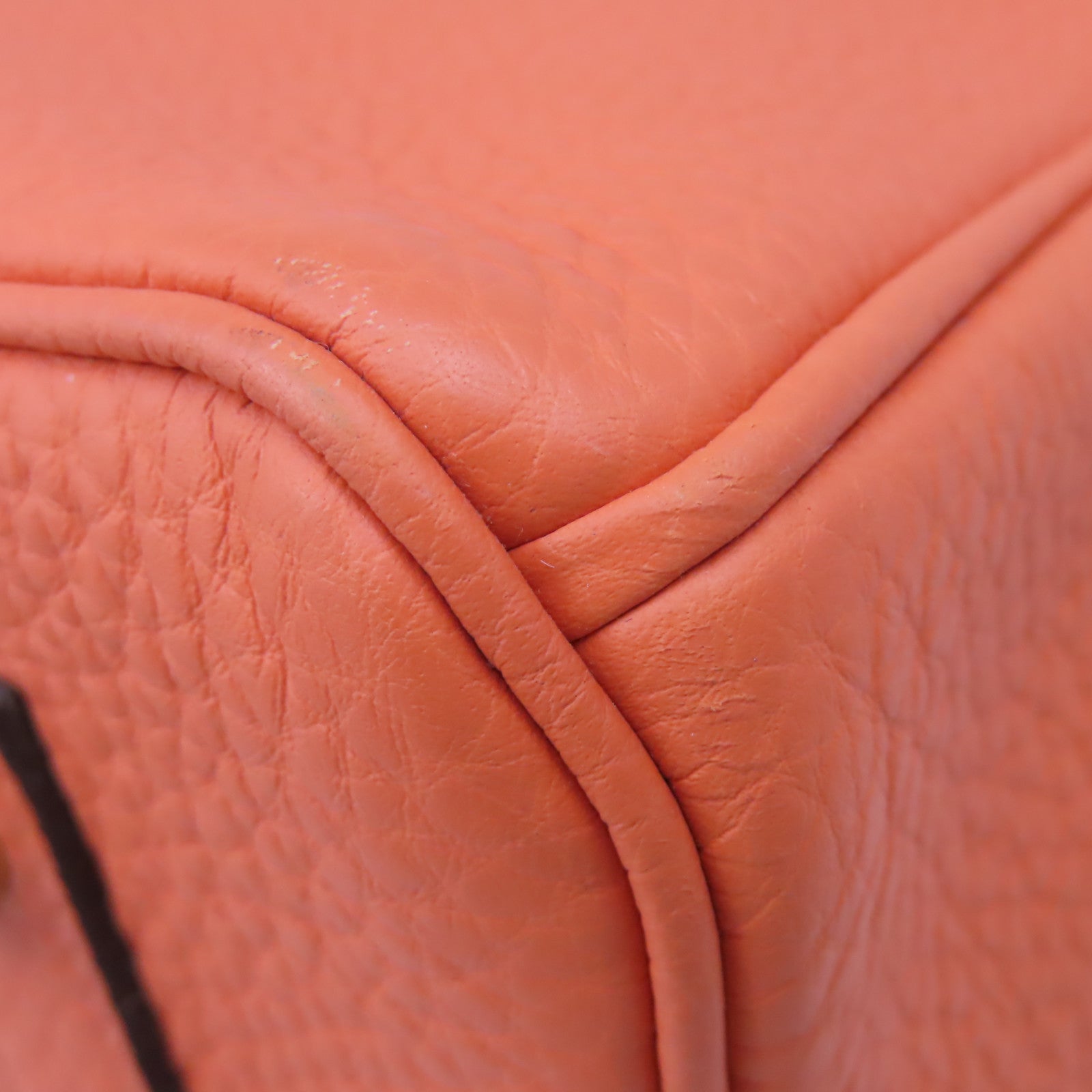 HERMES Togo皮革Birkin 35 Handbag金扣手挽袋Orange Poppy/罌粟花橘色