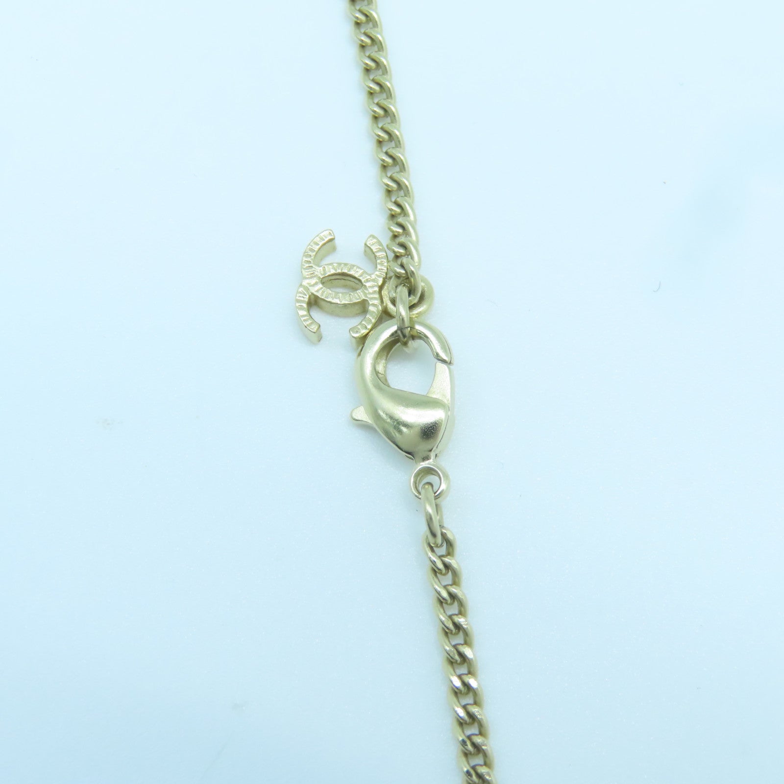 CHANEL 金屬Necklace項鍊紅色白色金色