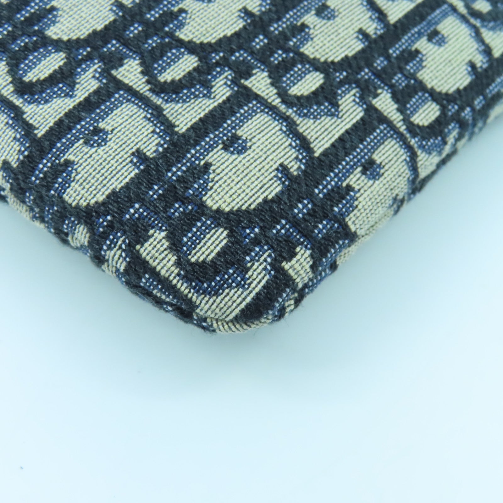 Dior 帆布Clutch Bag金扣手拿包深藍色
