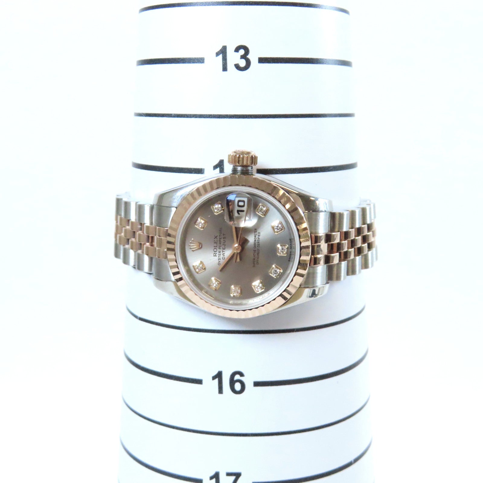 ROLEX Datejust 26mm 18K玫瑰金/不鏽鋼自動機芯手錶玫瑰金色/銀色