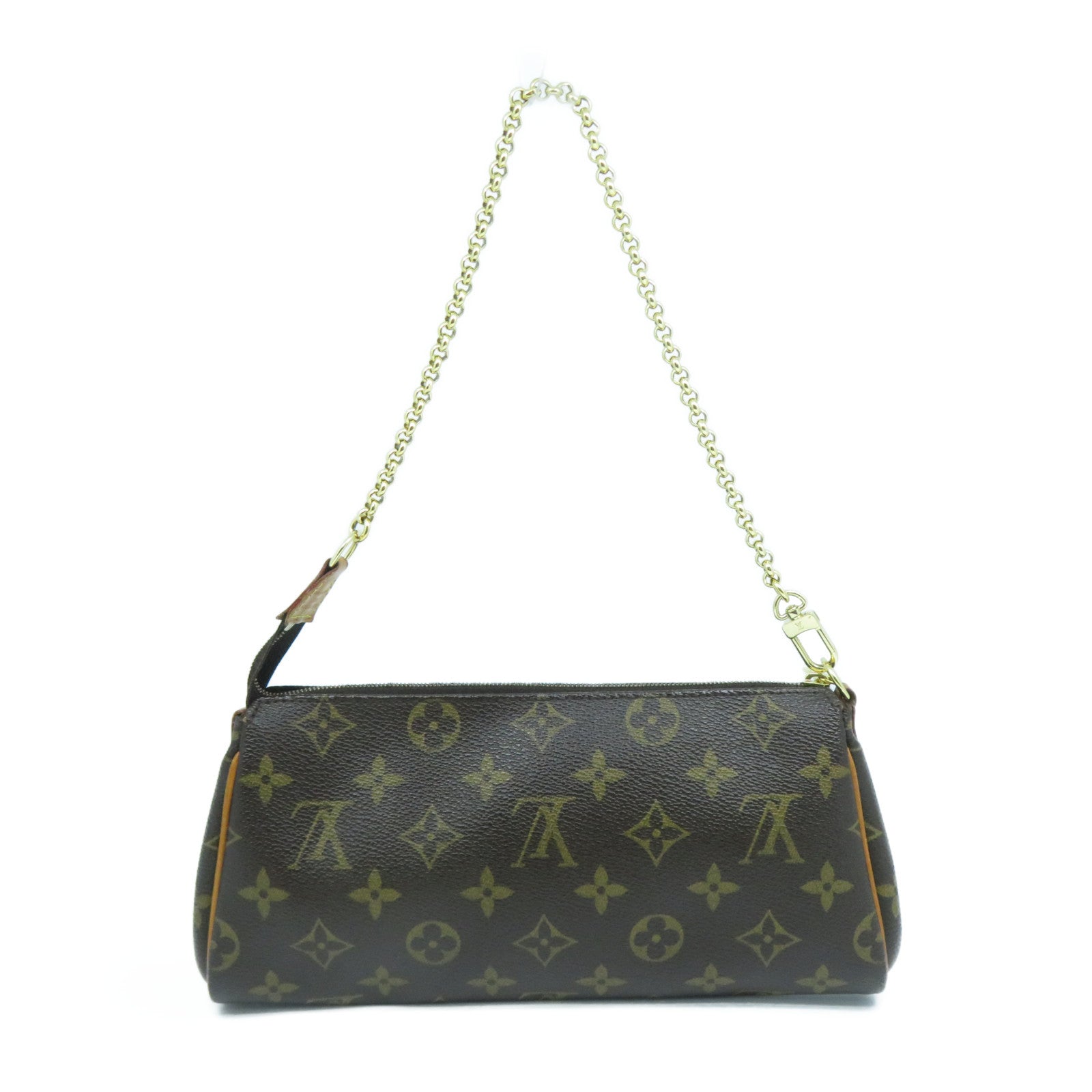 LOUIS VUITTON Monogram Pochette Eva金扣手挽肩背兩用袋啡色