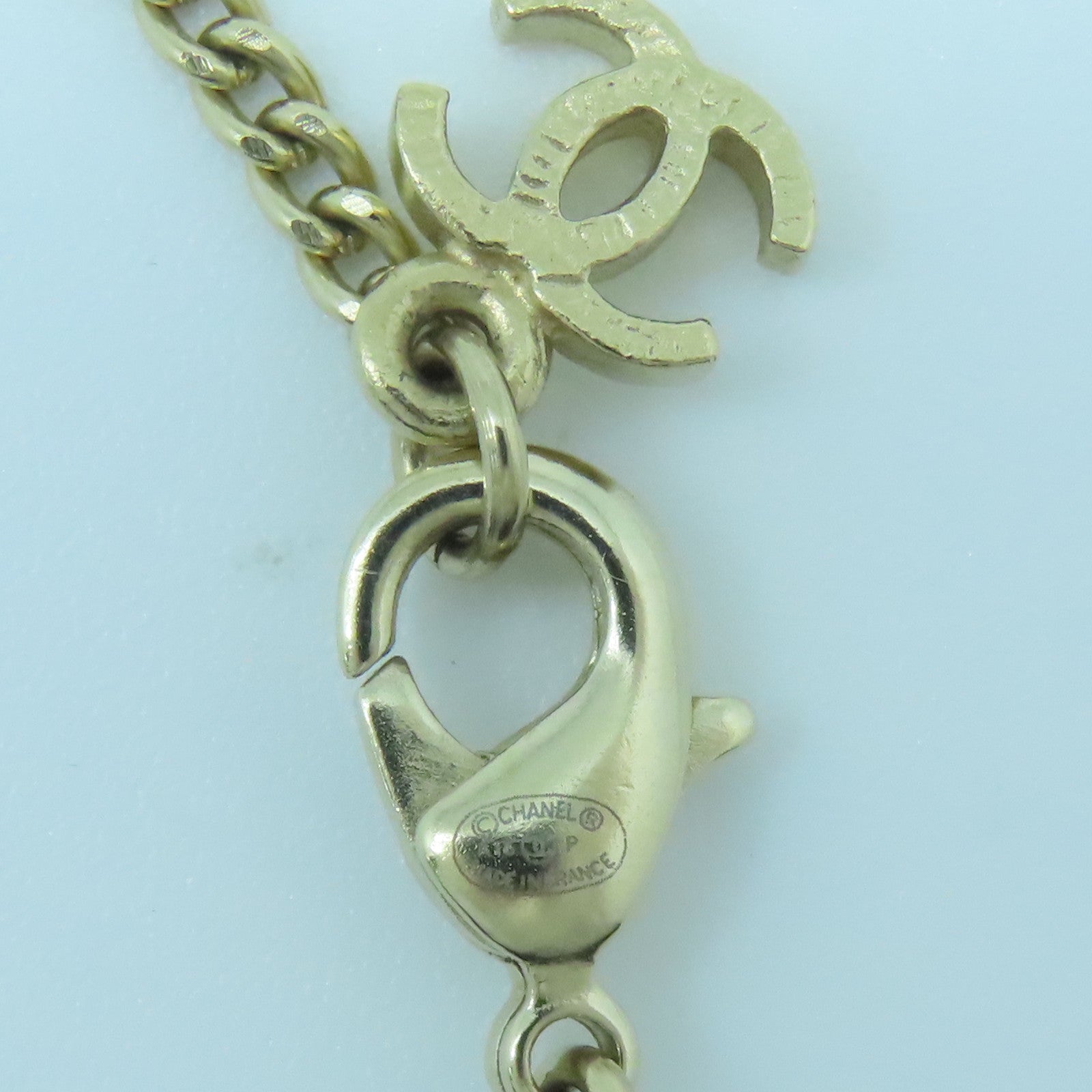 CHANEL 金屬Necklace項鍊紅色白色金色