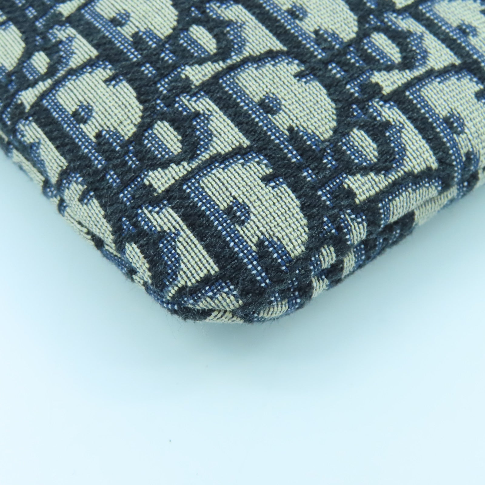 Dior 帆布Clutch Bag金扣手拿包深藍色