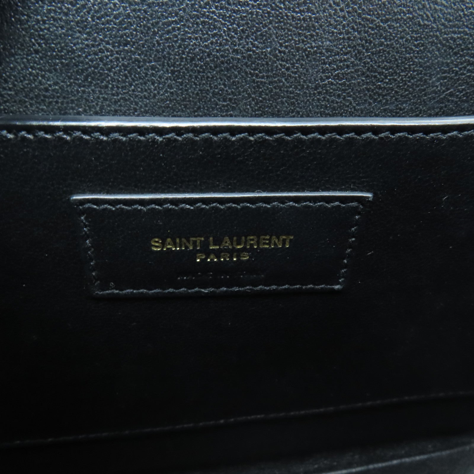 YVES SAINT LAURENT 牛皮皮革Shoulder Bag金扣肩背袋黑色