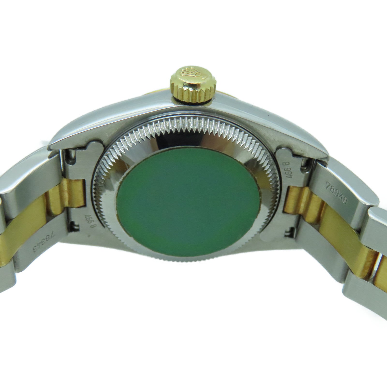 ROLEX Oyster Perpetual 26mm 18K Gold/Stainless Steel Watch Automatic Movement Gray