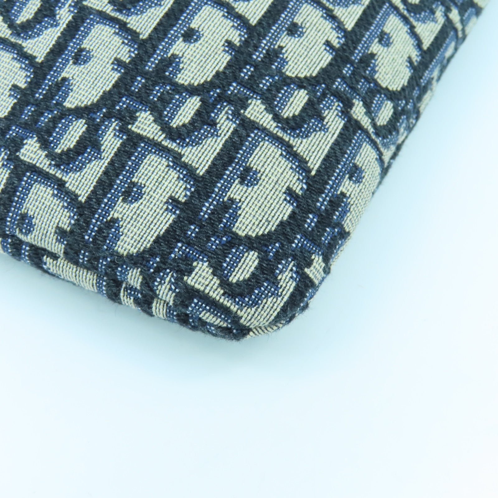Dior 帆布Clutch Bag金扣手拿包深藍色