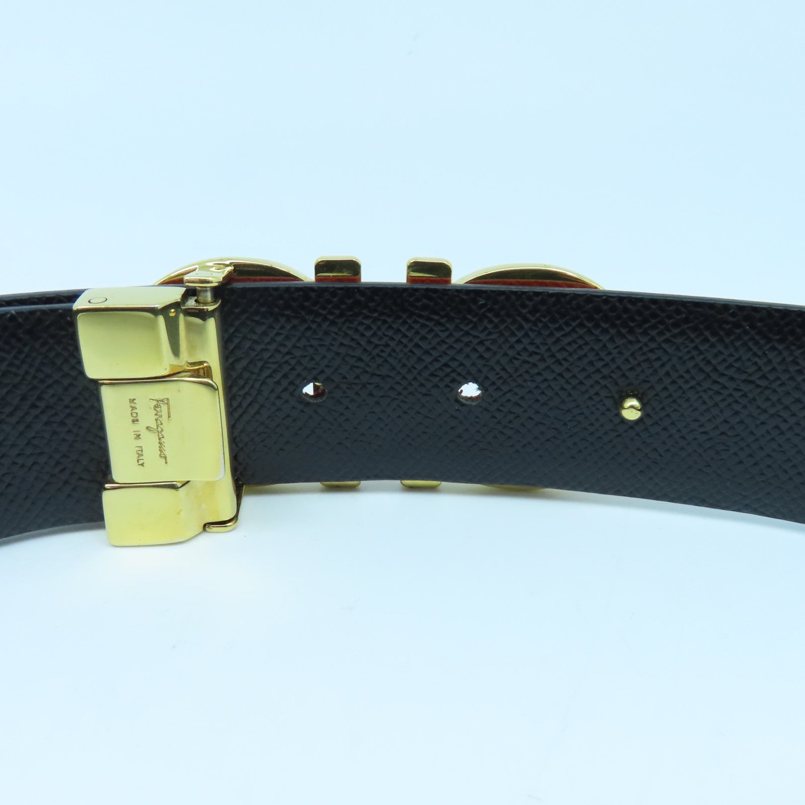 Salvatore Ferragamo Cowhide Leather Belt Belt Red