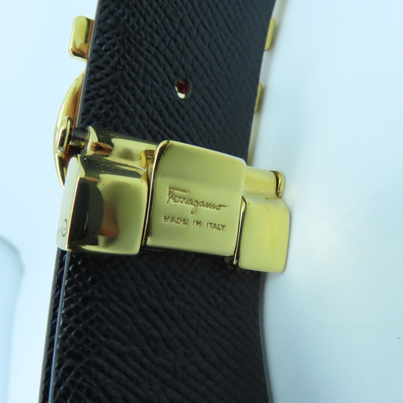 Salvatore Ferragamo Cowhide Leather Belt Belt Red