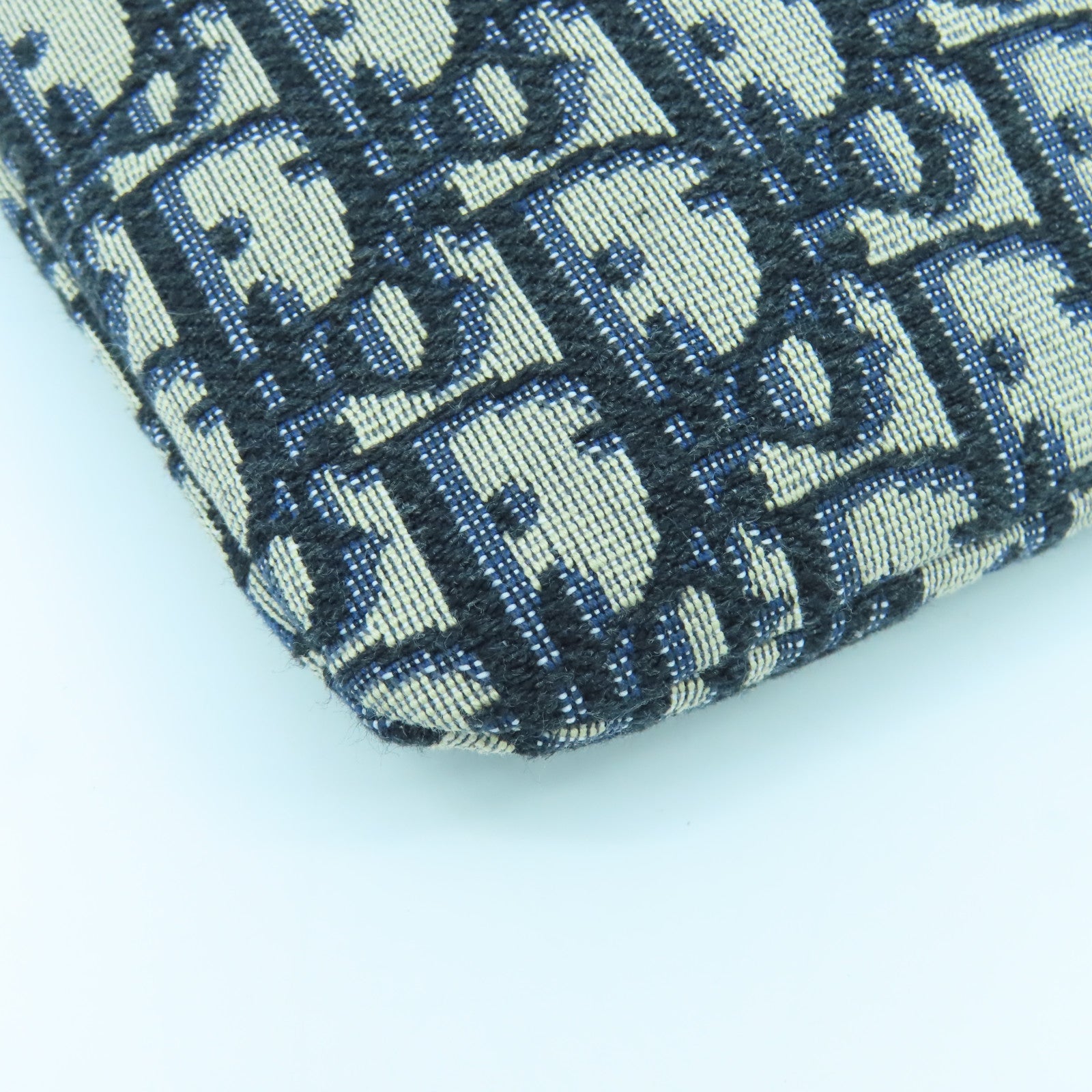 Dior 帆布Clutch Bag金扣手拿包深藍色