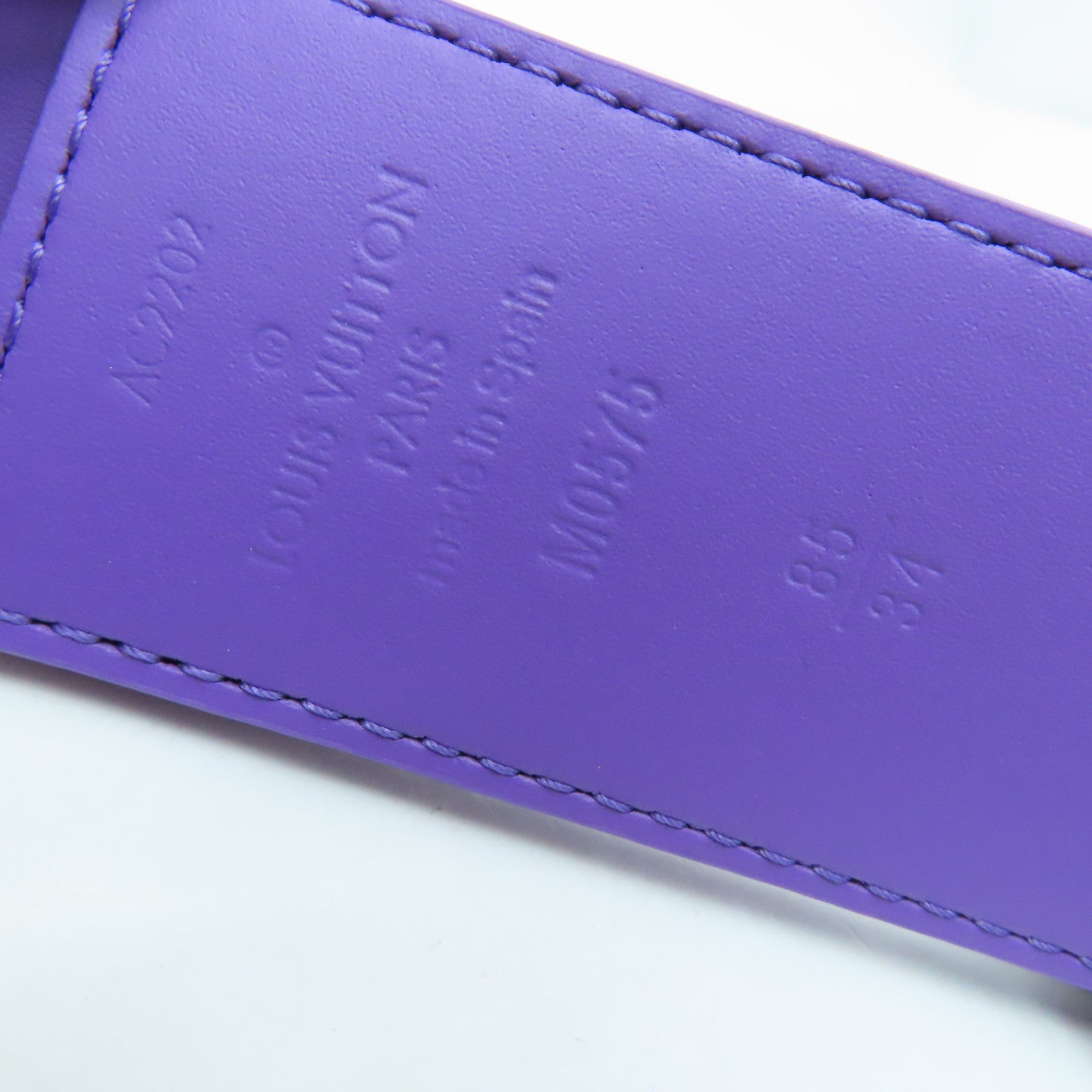 LOUIS VUITTON Monogram Belt皮帶啡色紫色