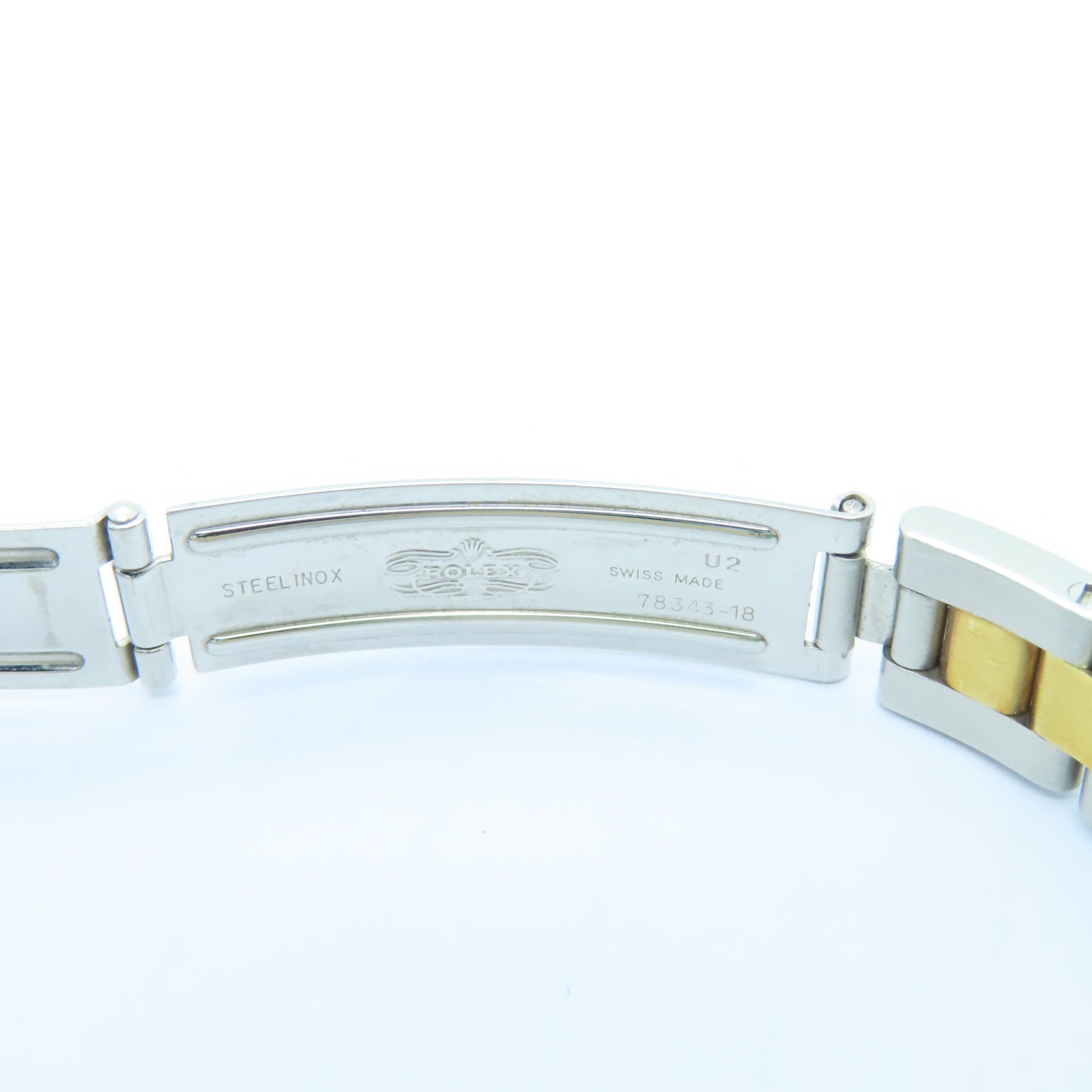ROLEX Oyster Perpetual 26mm 18K Gold/Stainless Steel Watch Automatic Movement Gray