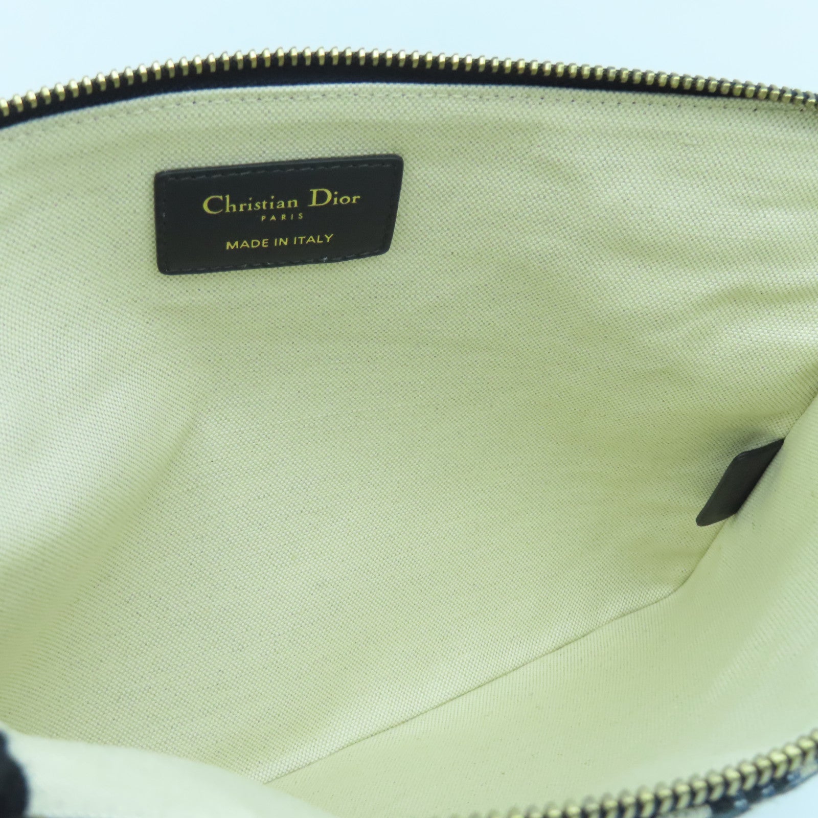 Dior 帆布Clutch Bag金扣手拿包深藍色