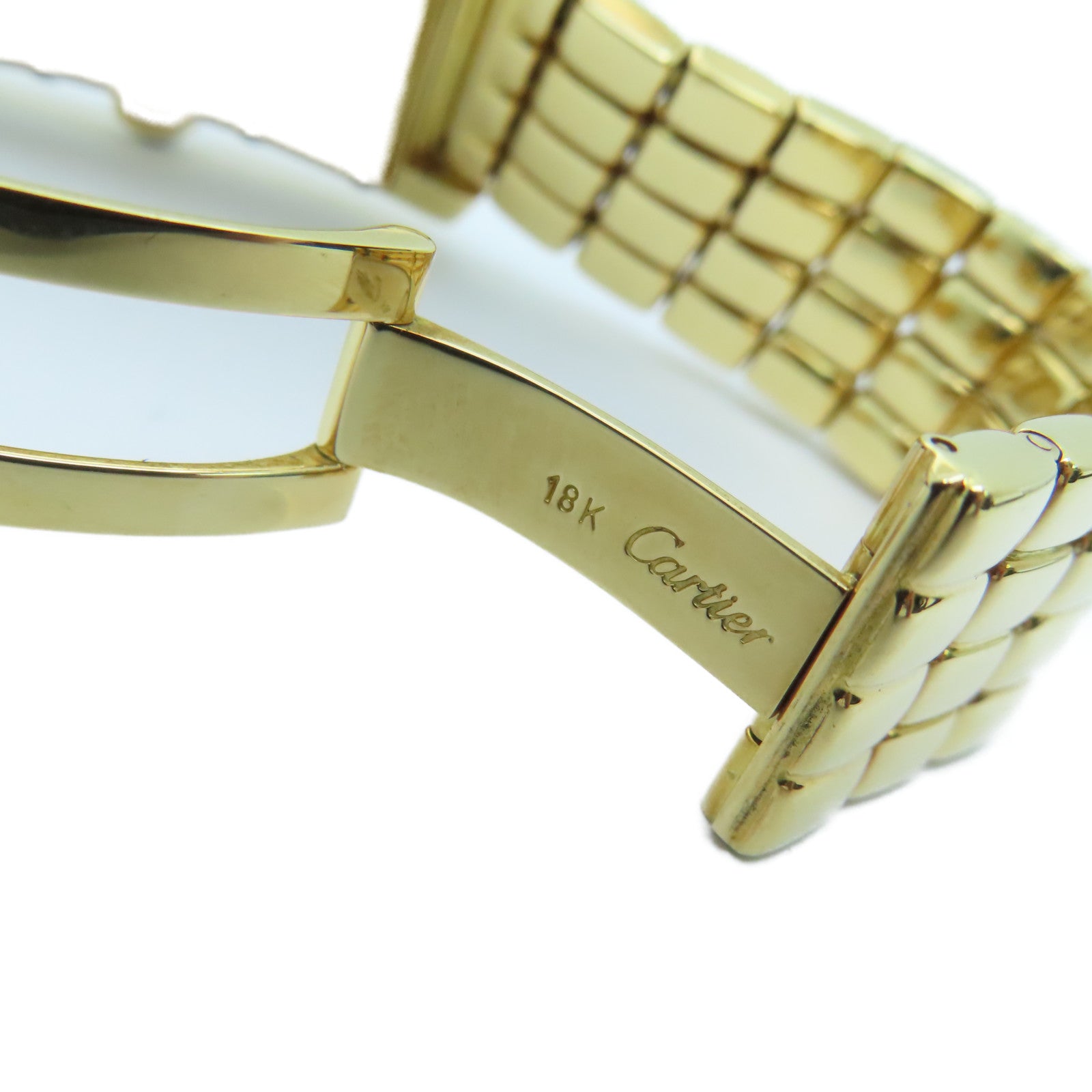 CARTIER 【激減優惠】Tank American 18K黃金手錶石英機芯米色