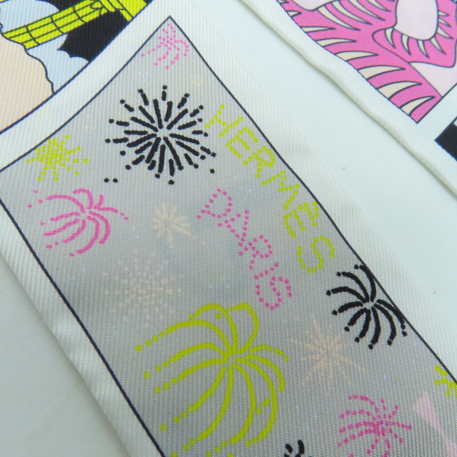HERMES 絲質Twilly絲巾彩色