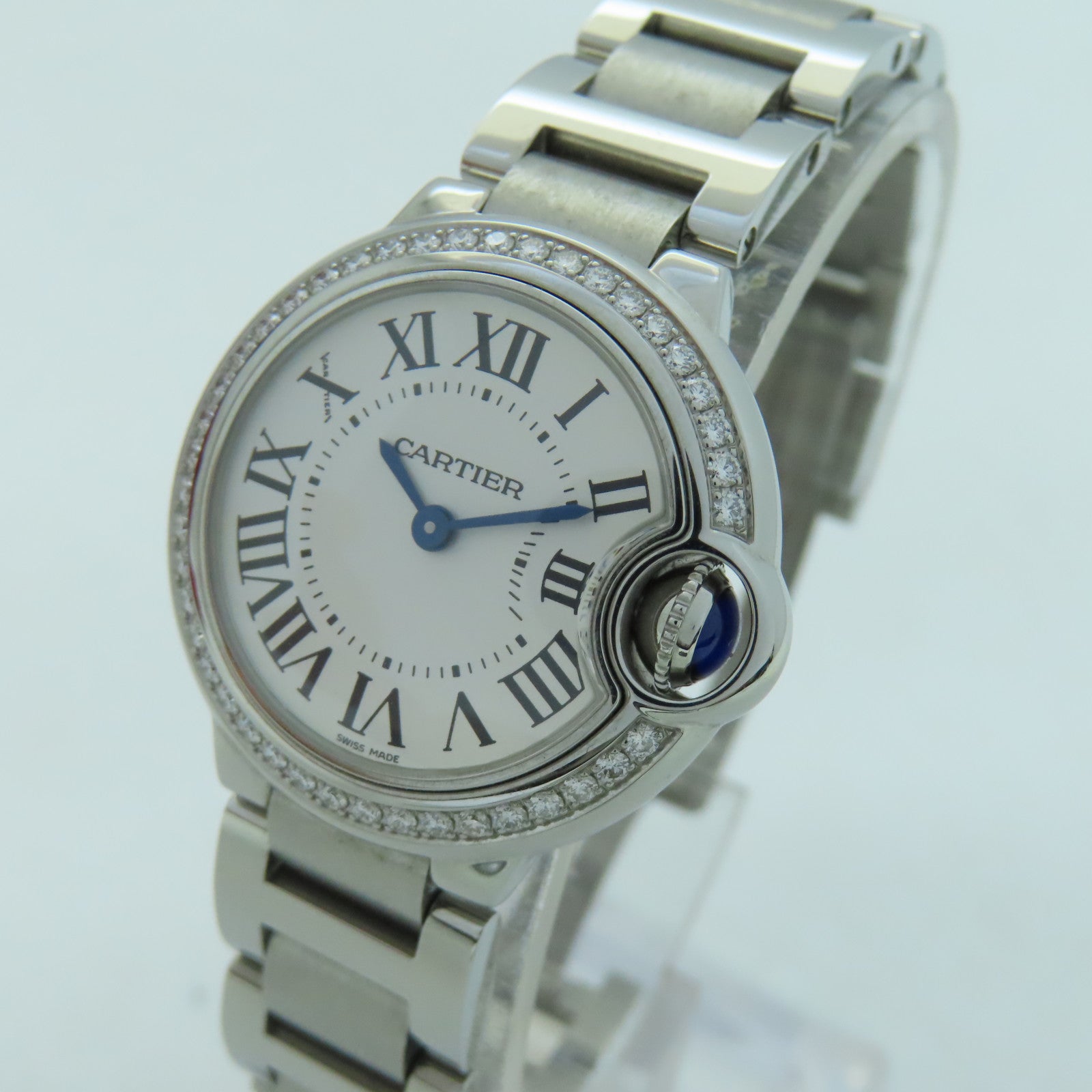 CARTIER Ballon Bleu Be Cartier 28mm不鏽鋼手錶石英機芯白色