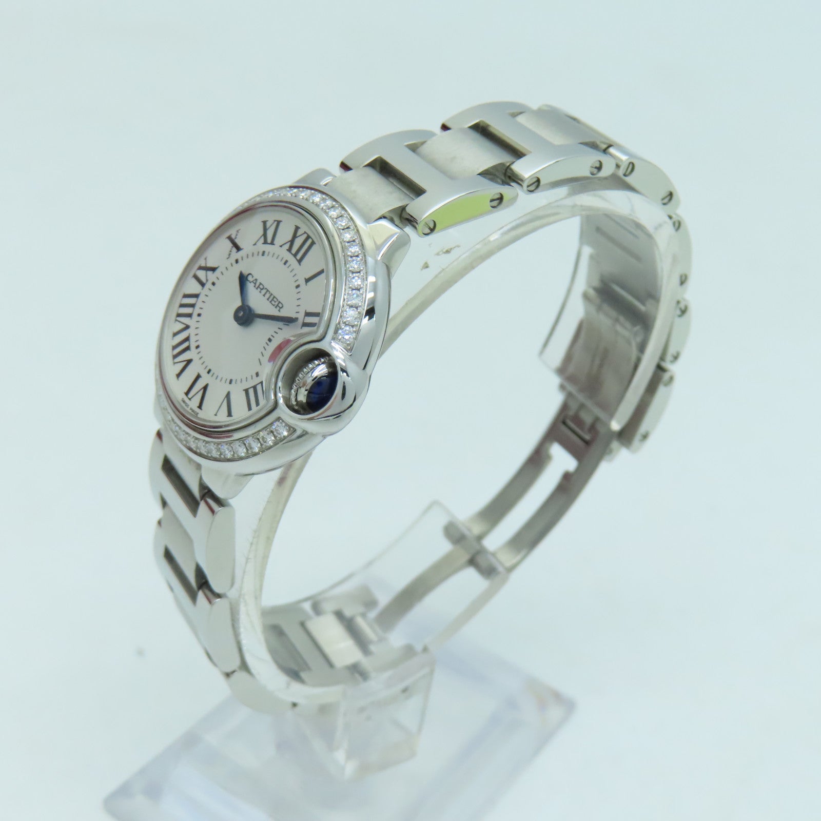 CARTIER Ballon Bleu Be Cartier 28mm不鏽鋼手錶石英機芯白色
