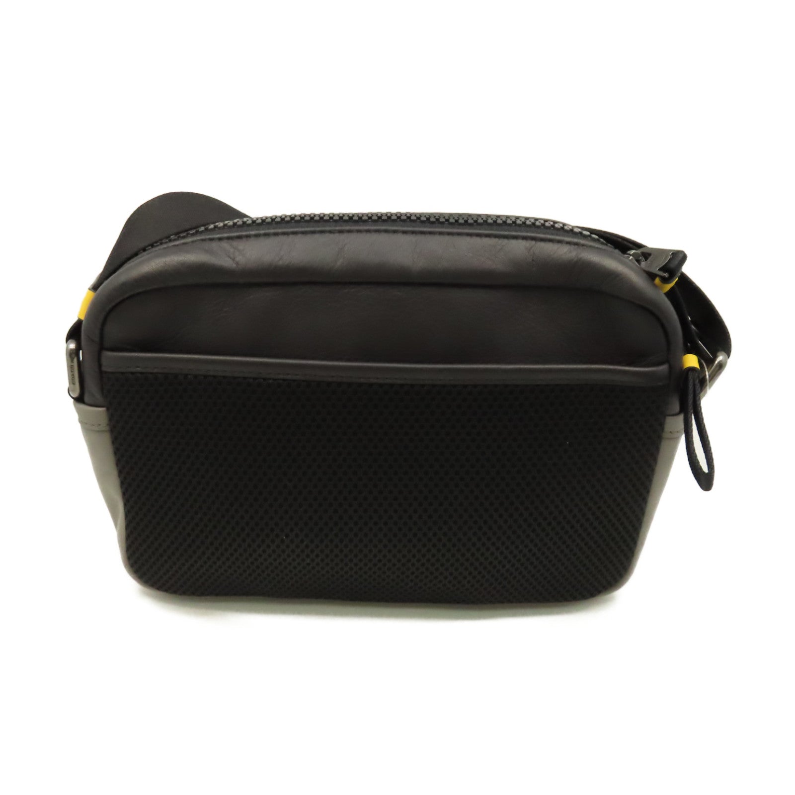 COACH 牛皮皮革/尼龍Shoulder Bag肩背袋黑色/灰色