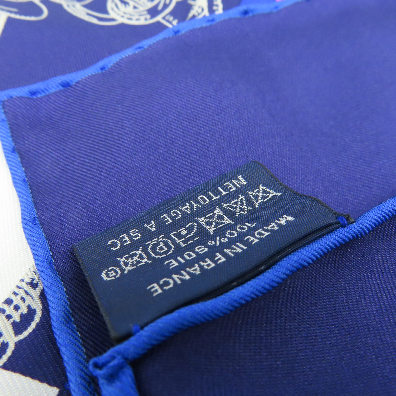 HERMES 【激減優惠】絲質Scarf 90x90絲巾藍色/彩色